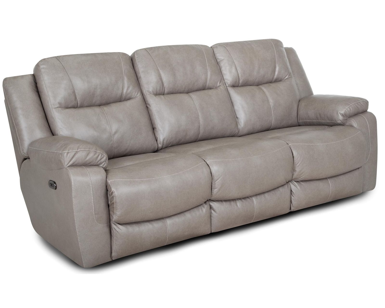 Culver 90" Reclining Sofa with Drop-Down Table & Cupholders Sterling (Leather-Look Style. Plush Comfort. Designed Around the Way You Relax) - Comfort in Motion. Built to Last.