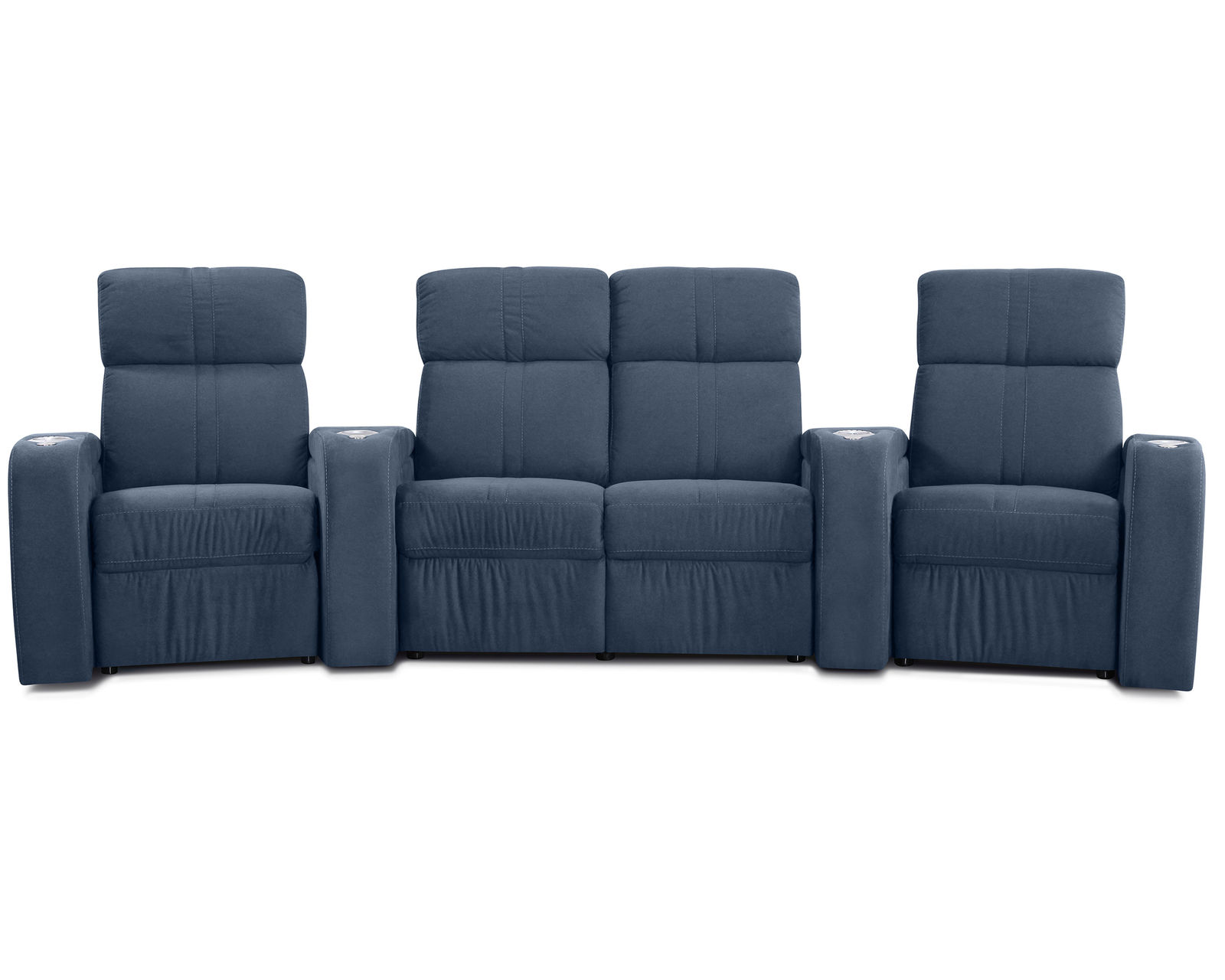 Flicks 41416 Power Reclining Home Theater Sectional (+200 colors)  - Layout I: Three Piece Home Theater Sectional Curved 138" Wide