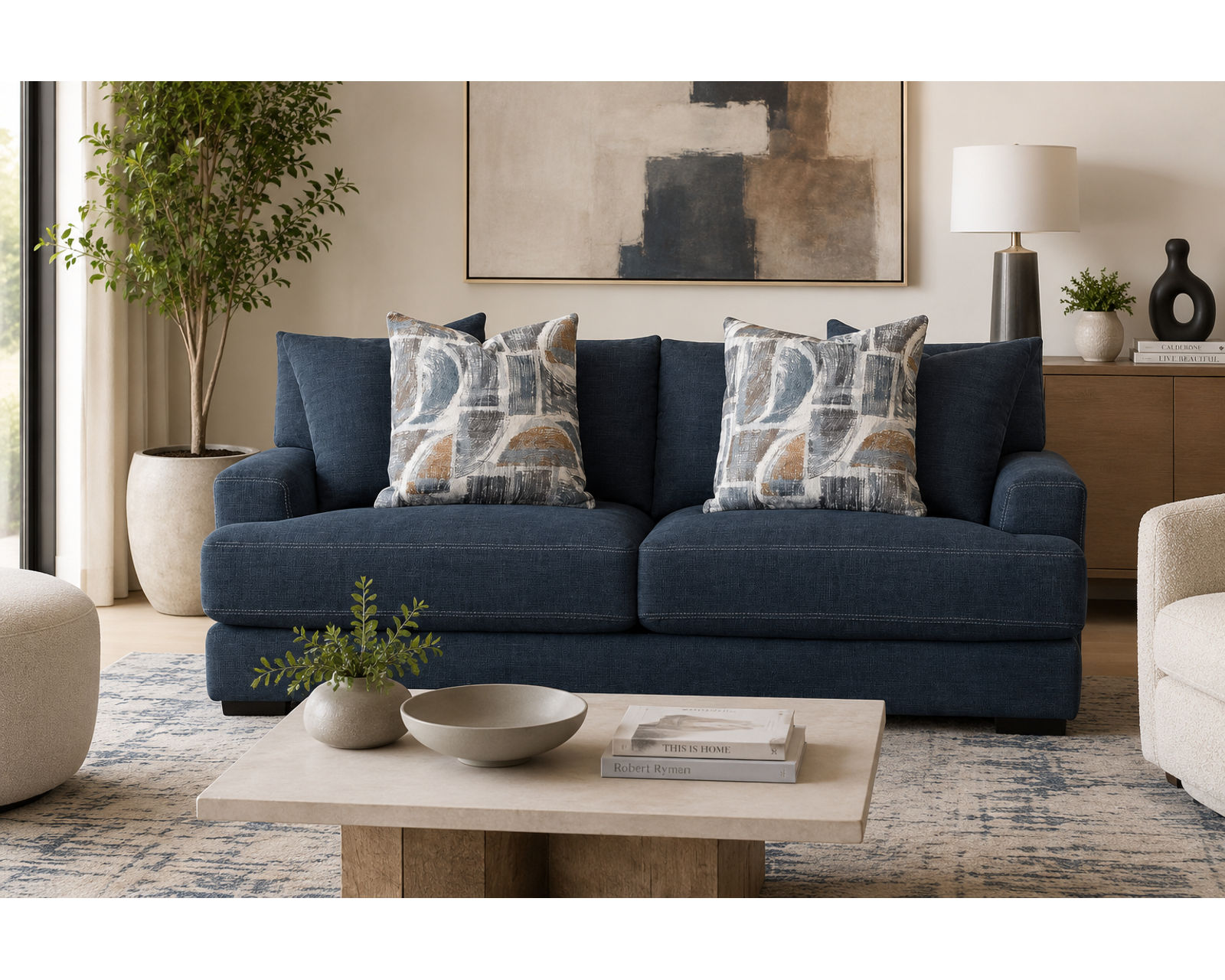 Camden 87" Casual Modern Sofa (Relaxed Modern Style. Deep Comfort) - Luxury Looks. Beautiful Rooms. Surprisingly Affordable.