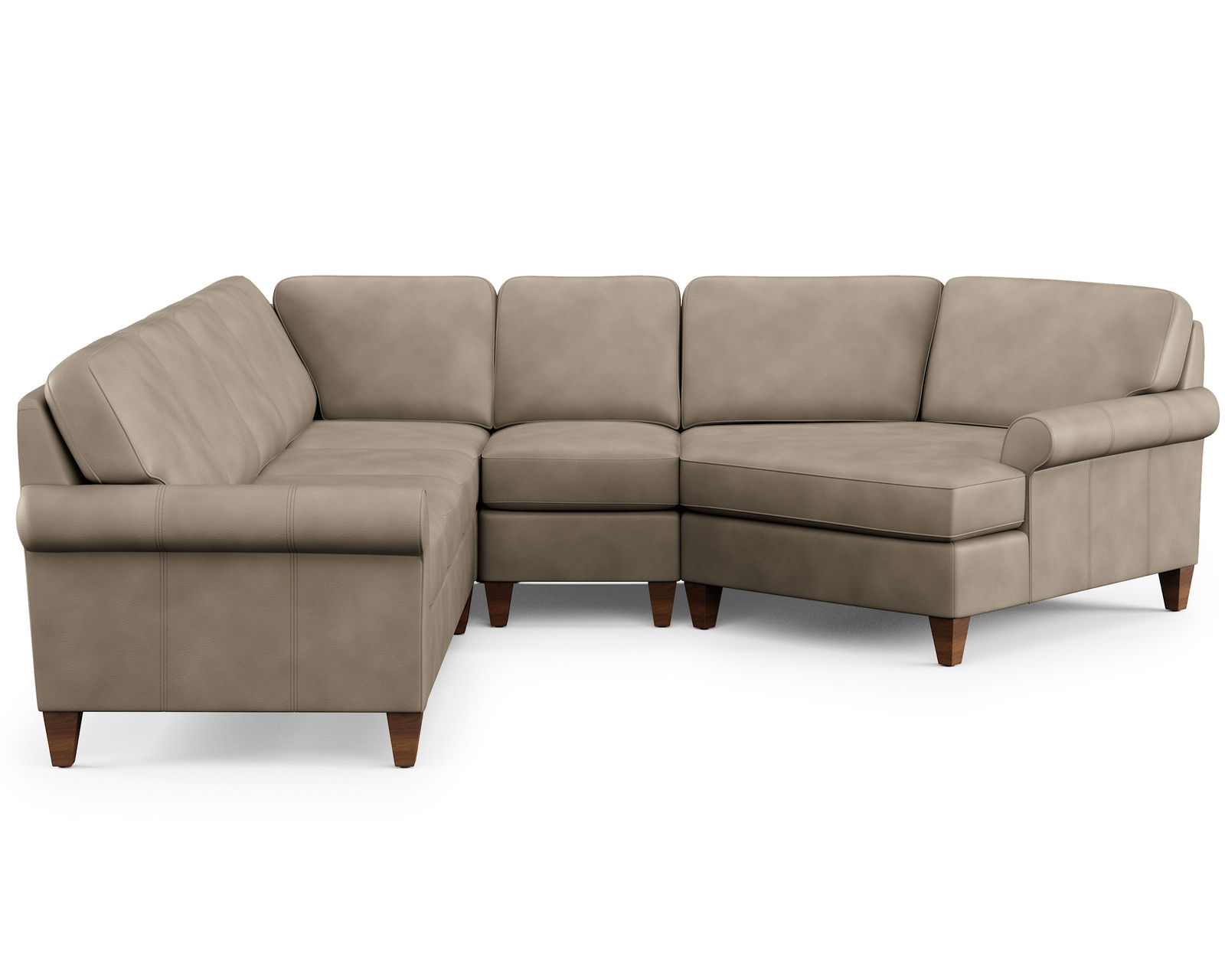 Westside Leather Sectional (Leather choices) - Sectional Layout M:  Commercial quality furniture grade plywood frames