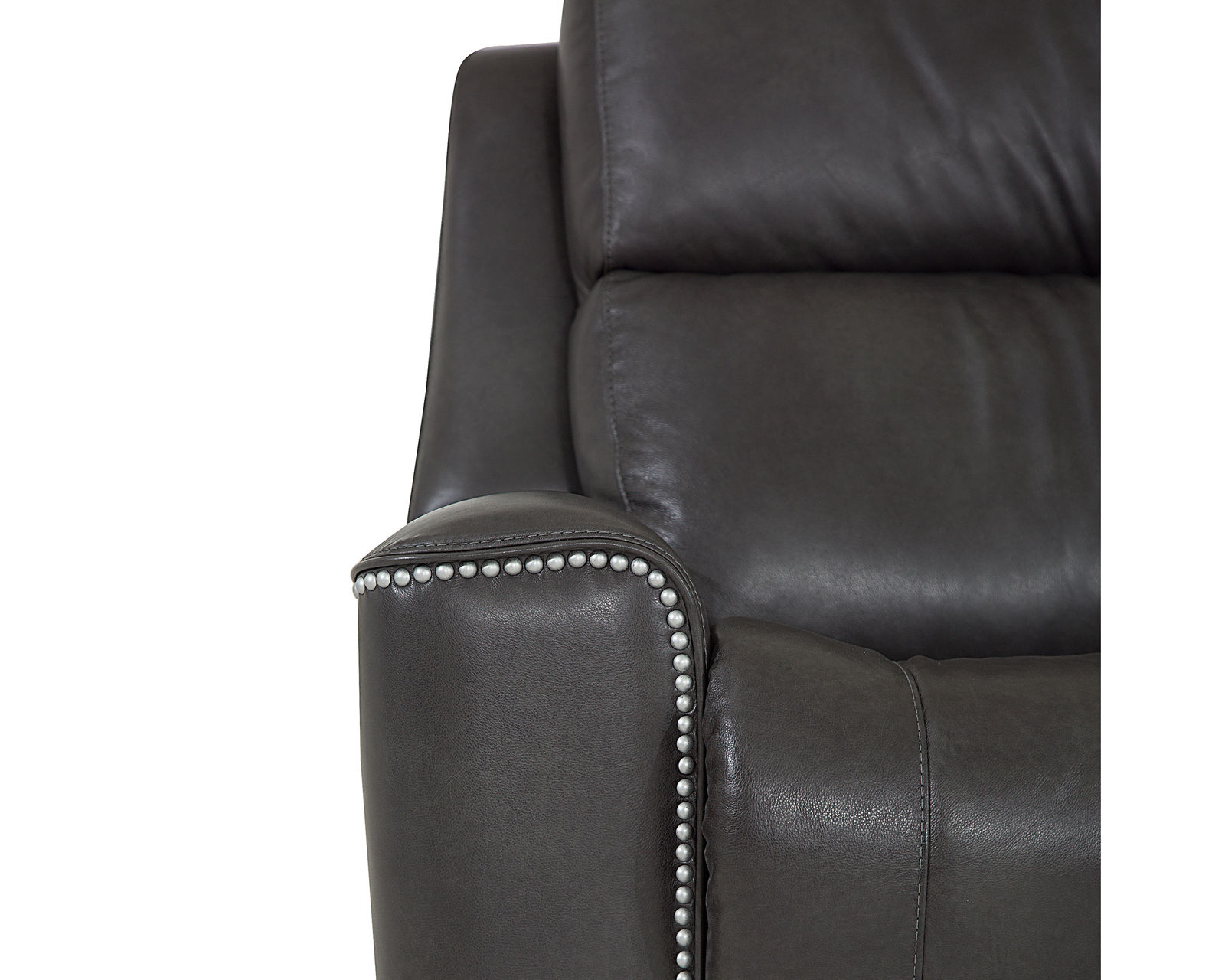 Hastings 41068 Power Headrest Power Recliner (Made to order fabrics and leathers) - Shown in Leather:  Bronco - Carbon