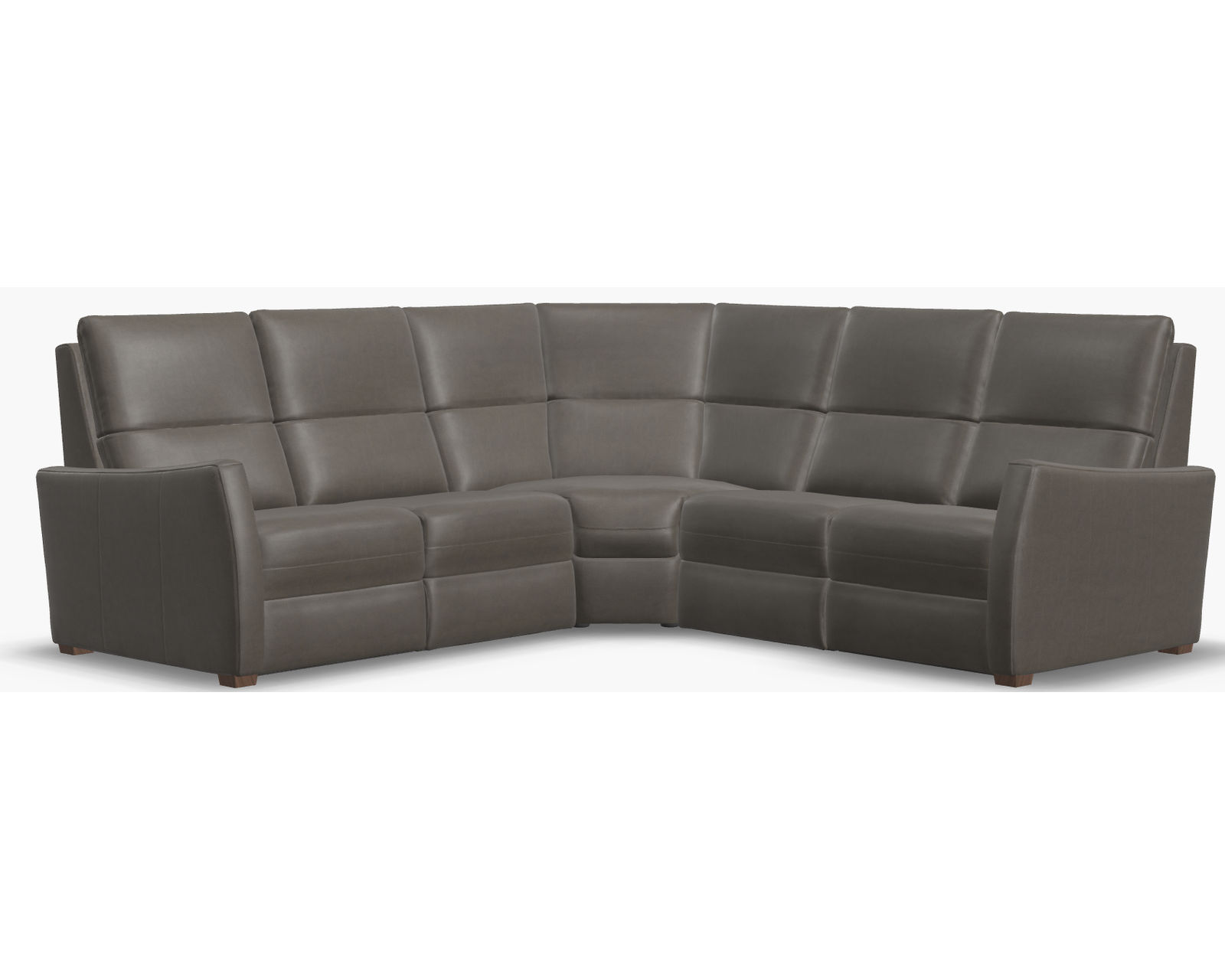 Luna 40110 Triple Power Reclining Sectional (+100 leathers) - Layout C: Three Piece Reclining Sectional (2 recliners) 98" x 98"