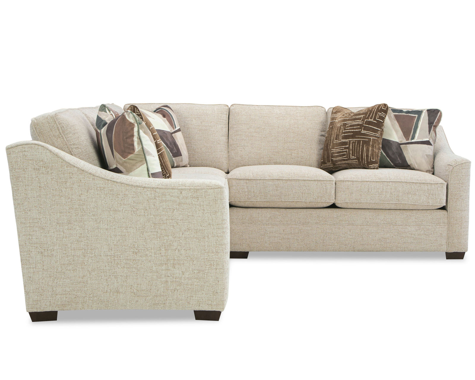 F9 Stationary Sectional (100+ Performance fabrics) Make it Yours - Sectional Layout N: Slope Arms with box cushions