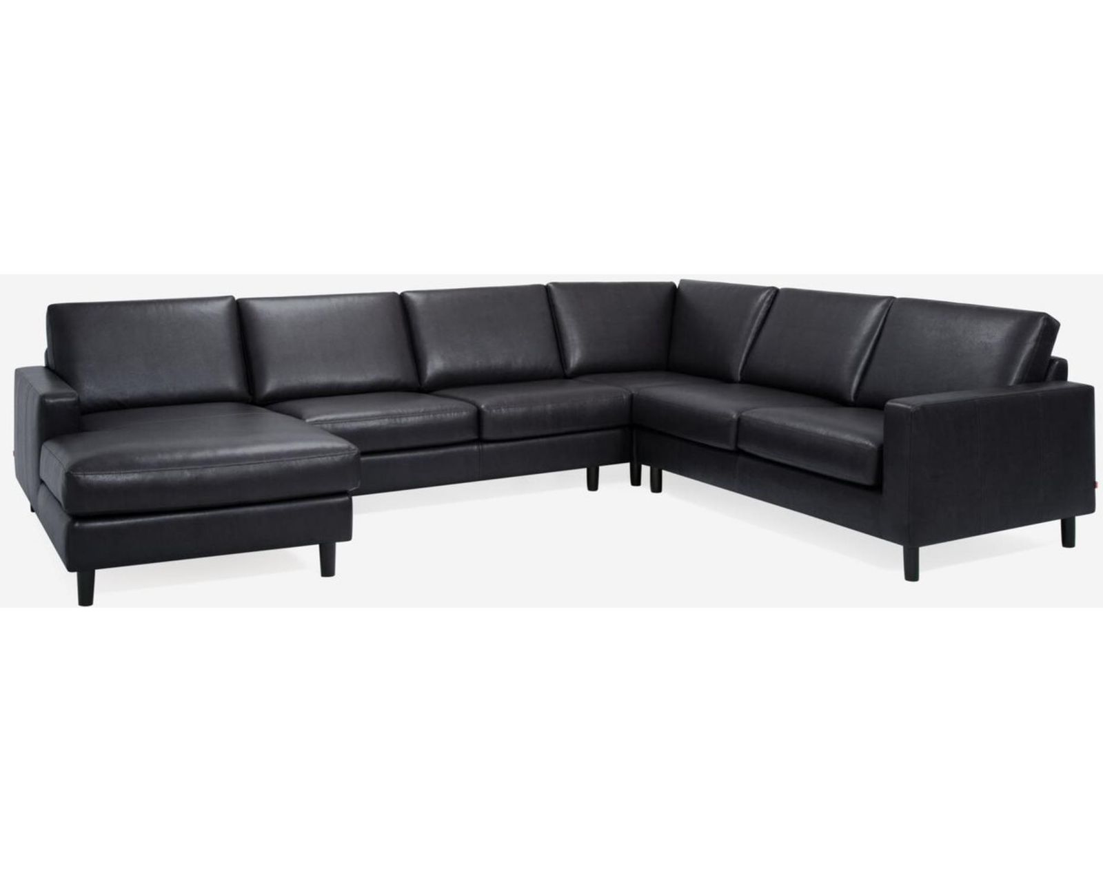Oscar 77158 Chaise Sectional (96" x 128") +100 leathers - Layout B: Three Piece Sectional 128" x 96"