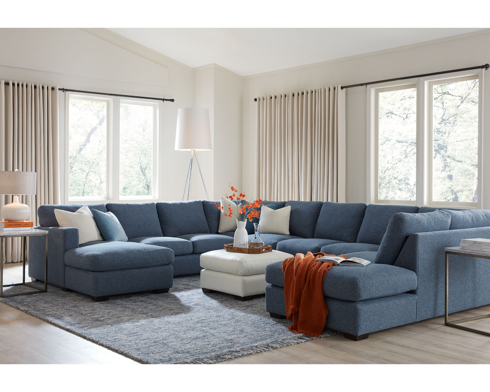 Colebrook 77267 Sectional (+50 fabrics) - Layout K: Six Piece Sectional 69" x 129" x 163" x 94"
