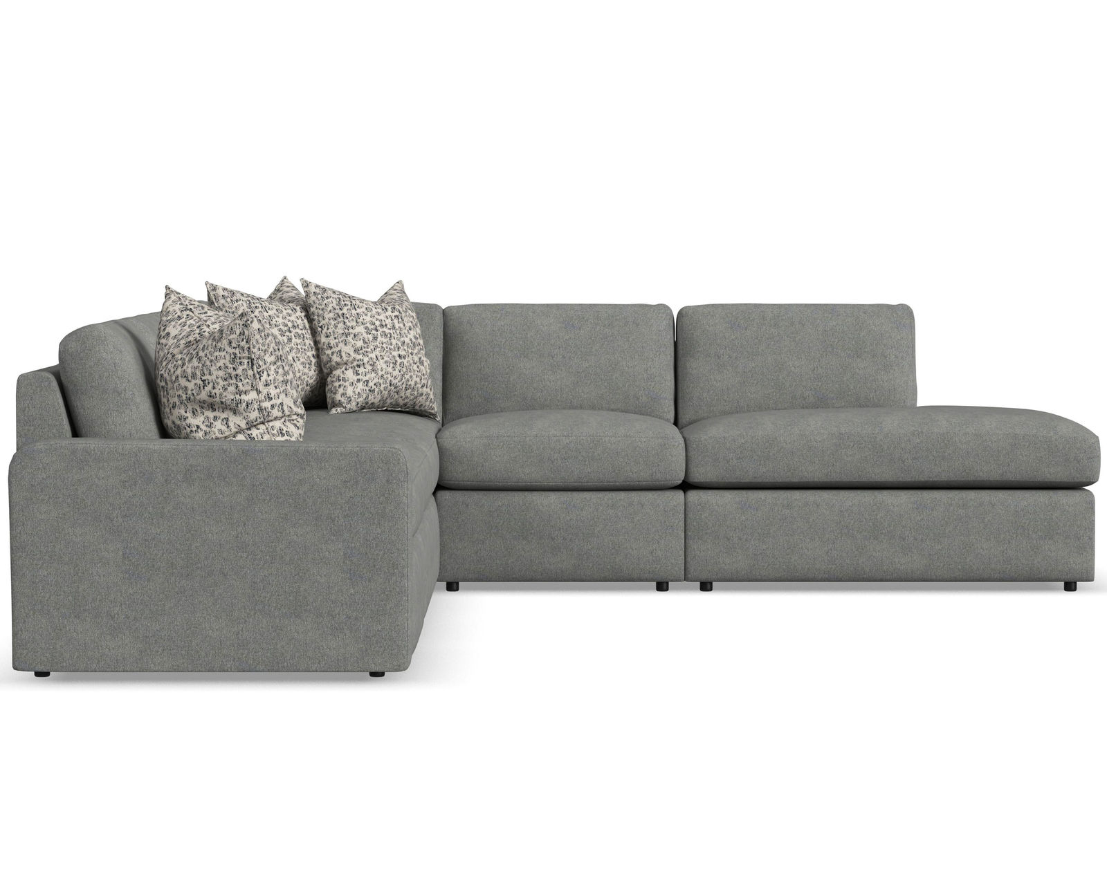 Sky 5511 Sectional (hypoallergenic down-like cushion) +100 fabrics - Layout H: Five Piece Sectional 137" x 120"