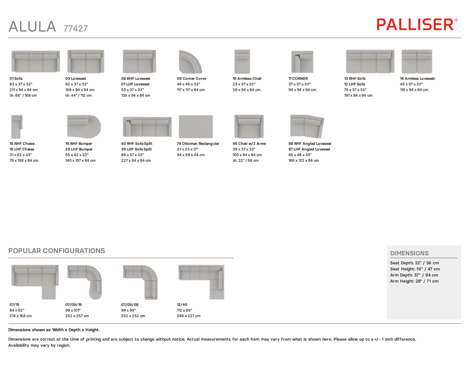 Alula 77427 Chair (+50 fabrics)