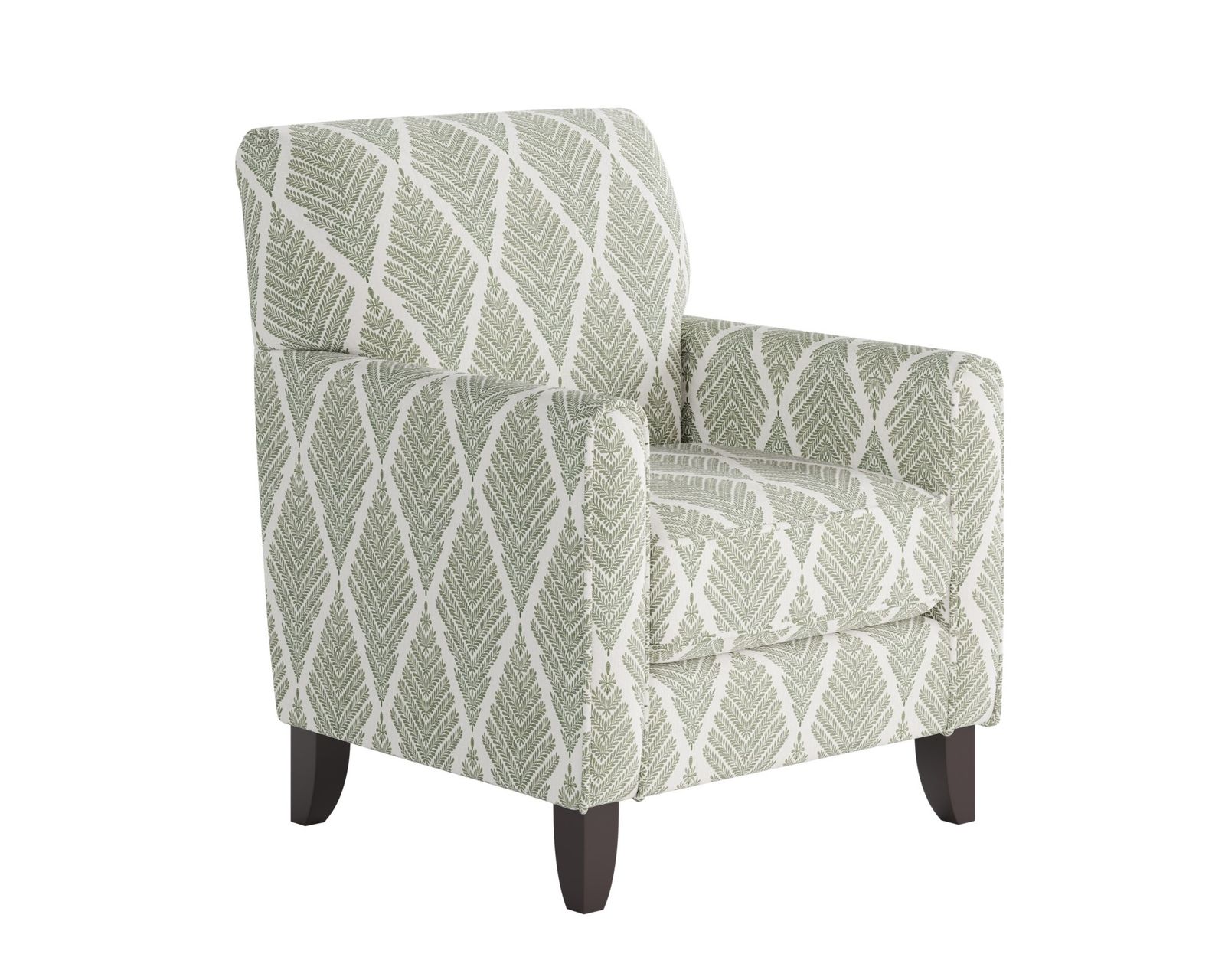 Charlotte Cremini Two Piece Sectional - 7000 (includes pillows) 124" x 97" - Emaline Moss Accent Chair