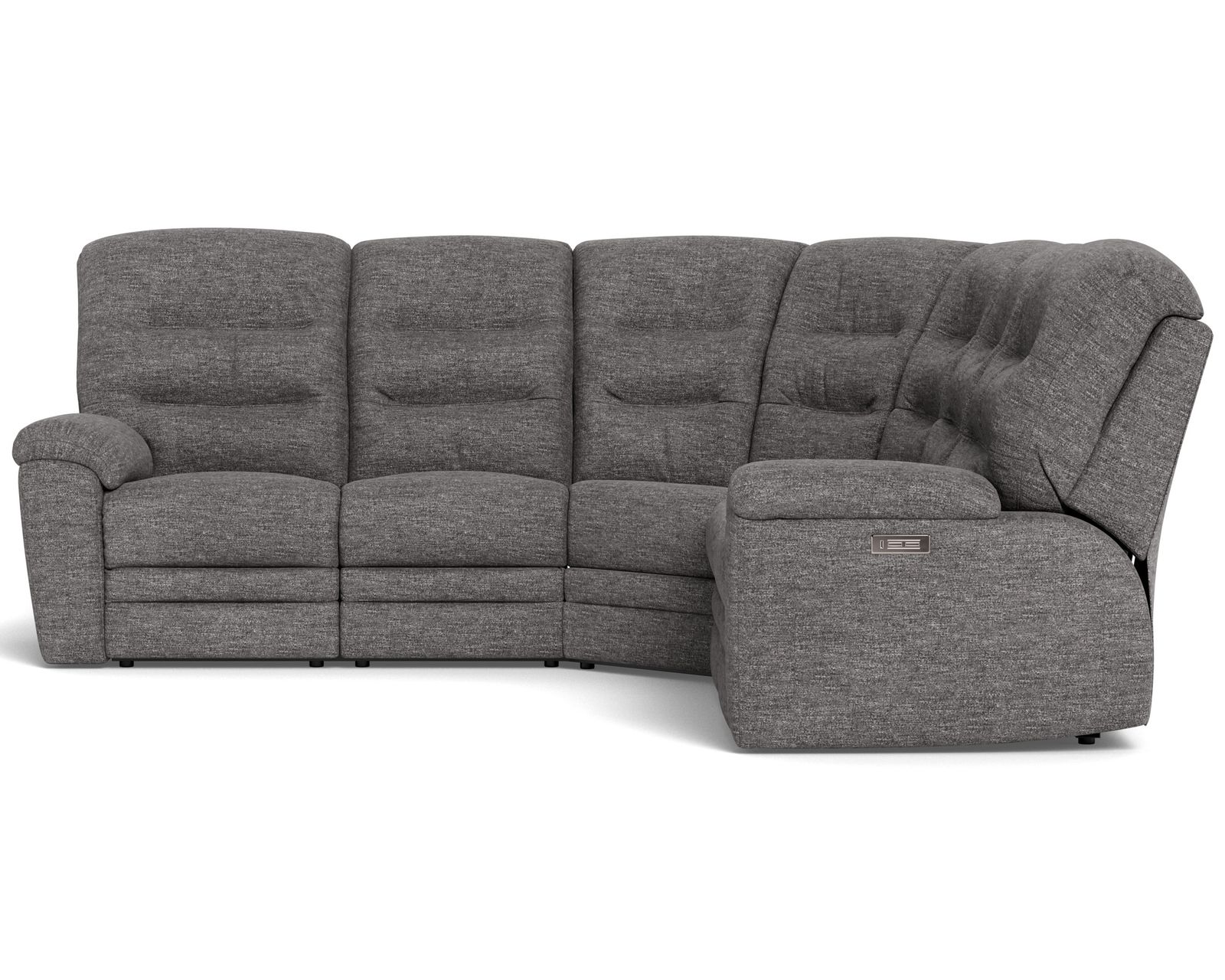 Keiran Power Headrest Power Reclining Sectional (+200 colors) - Layout A: Five Piece Reclining Sectional 110" x 110" (2 recliners)
