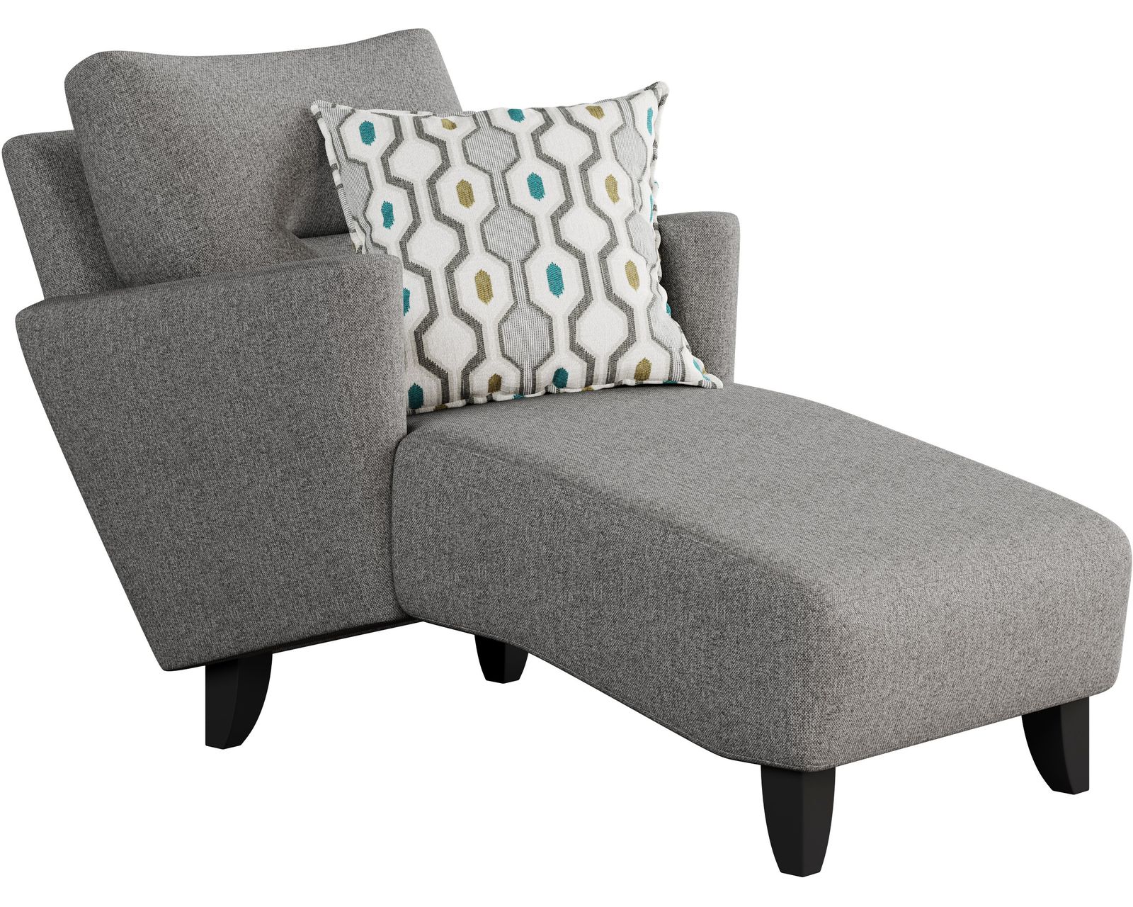 Max Pepper 86" Sofa 8210KP (includes pillows) performance fabric - Max Pepper Chaise Lounge - 8218