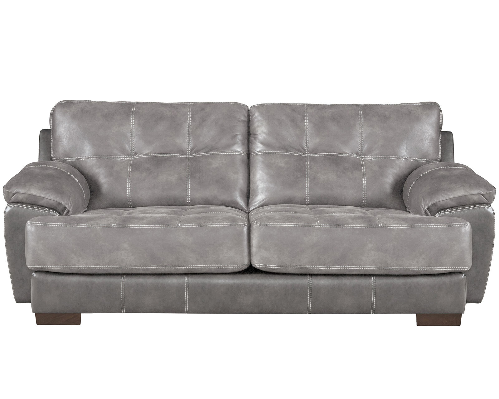 Drummond 97" Faux Leather Fabric Sofa - Includes Pillows (2 Colors)