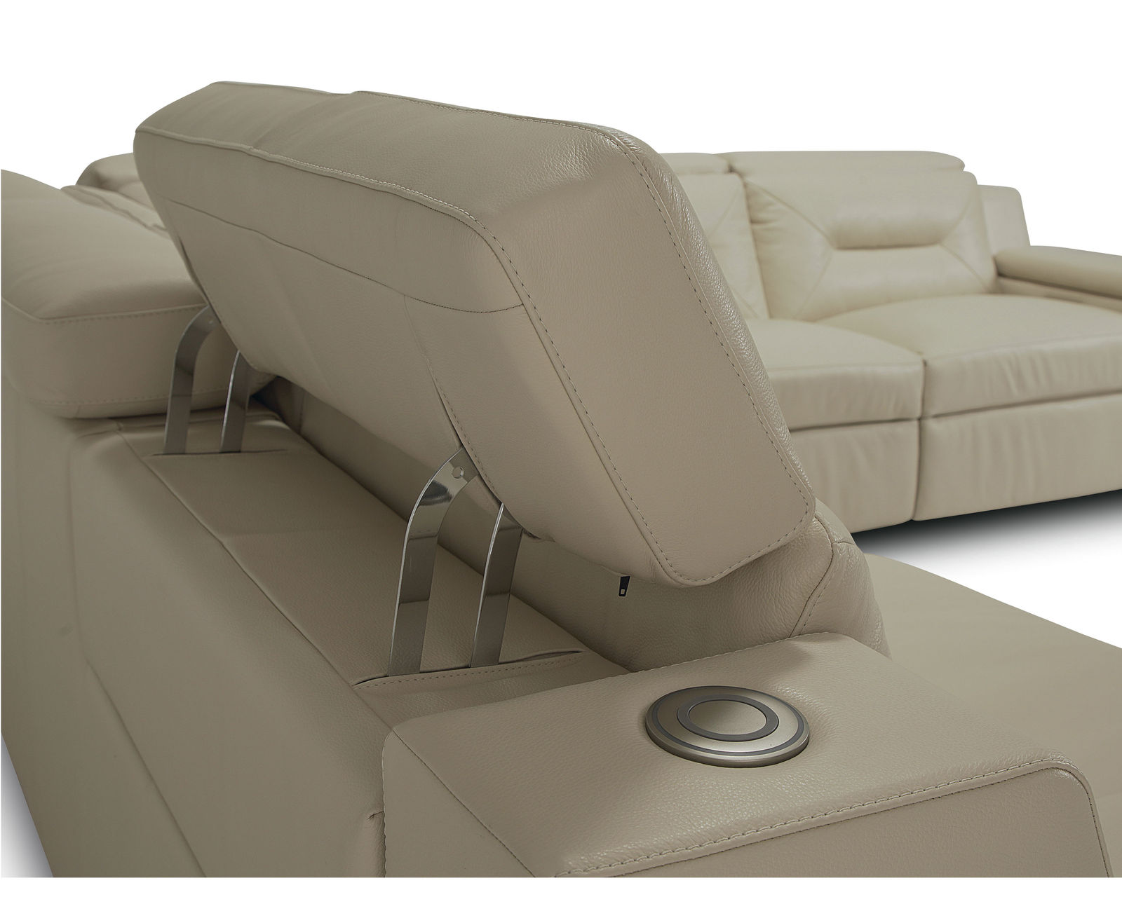 Apex 44008 Reclining Sectional (+200 colors) - Adjustable headrest pillows
