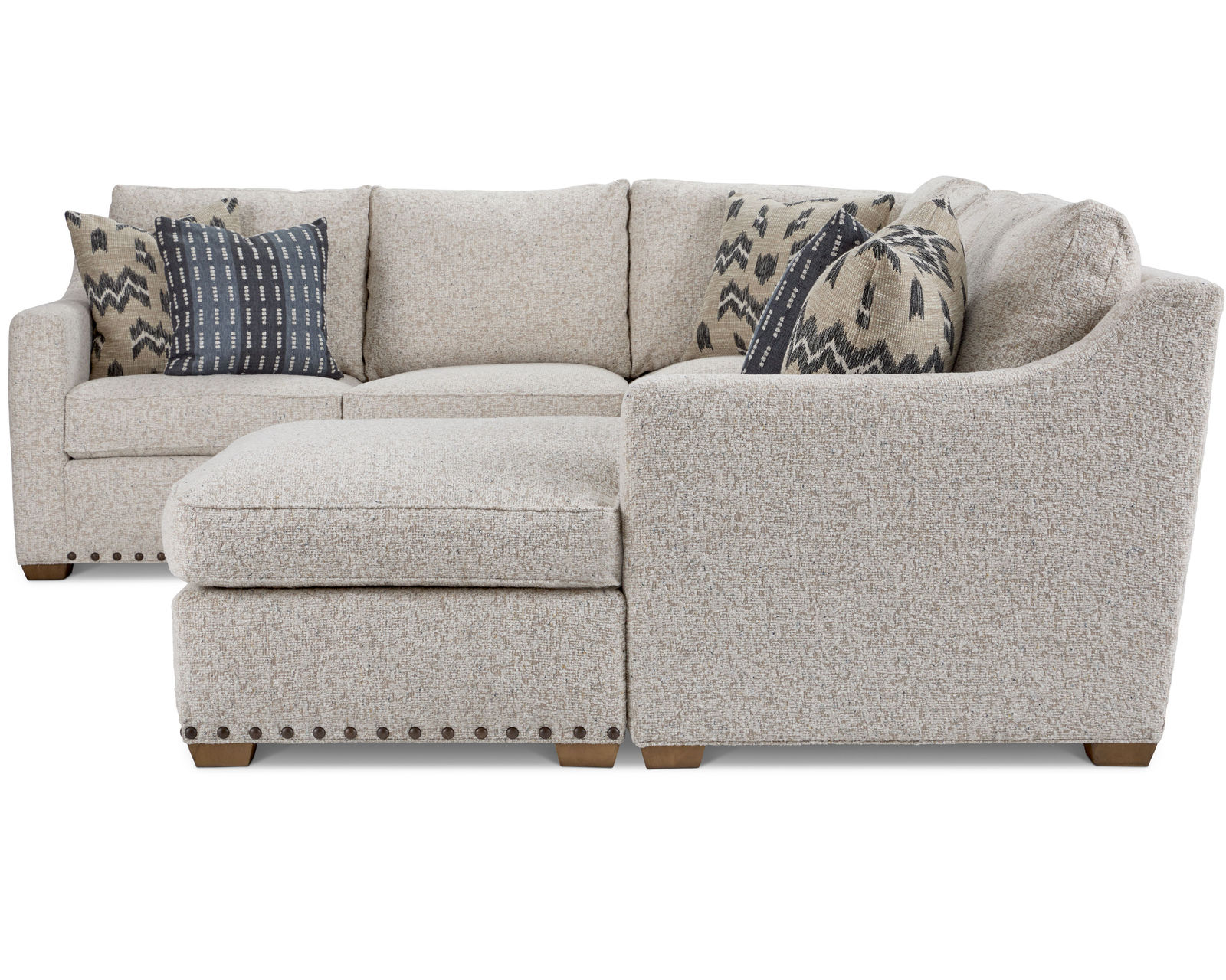 Milo 7050 Stationary Sectional  (+100 fabrics) - Layout F: Four Piece Sectional 97" x 127" x 69"