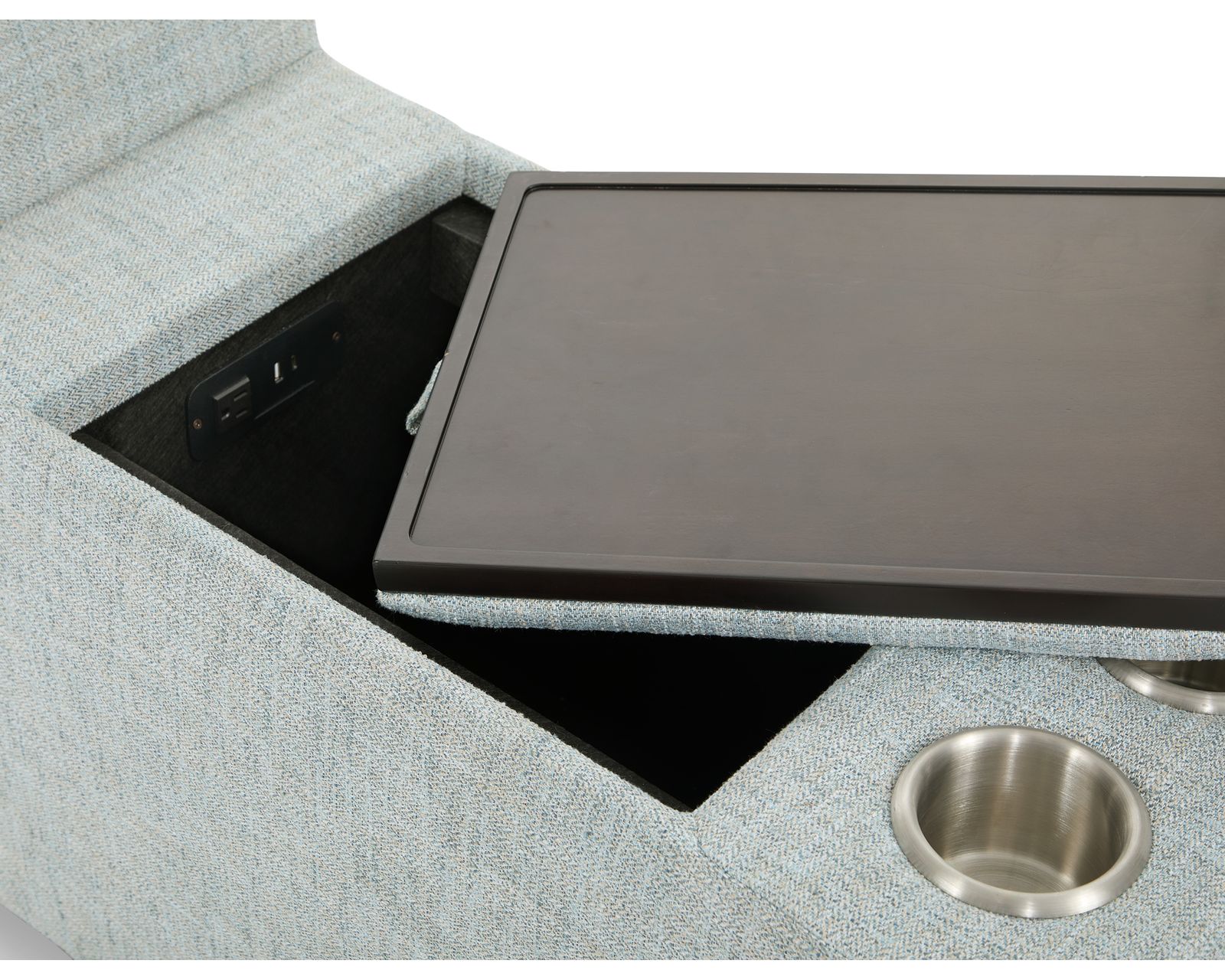 Evelyn 5023 Modular Sectional (+100 fabrics) - The removable tray also doubles as a laptop or writing surface