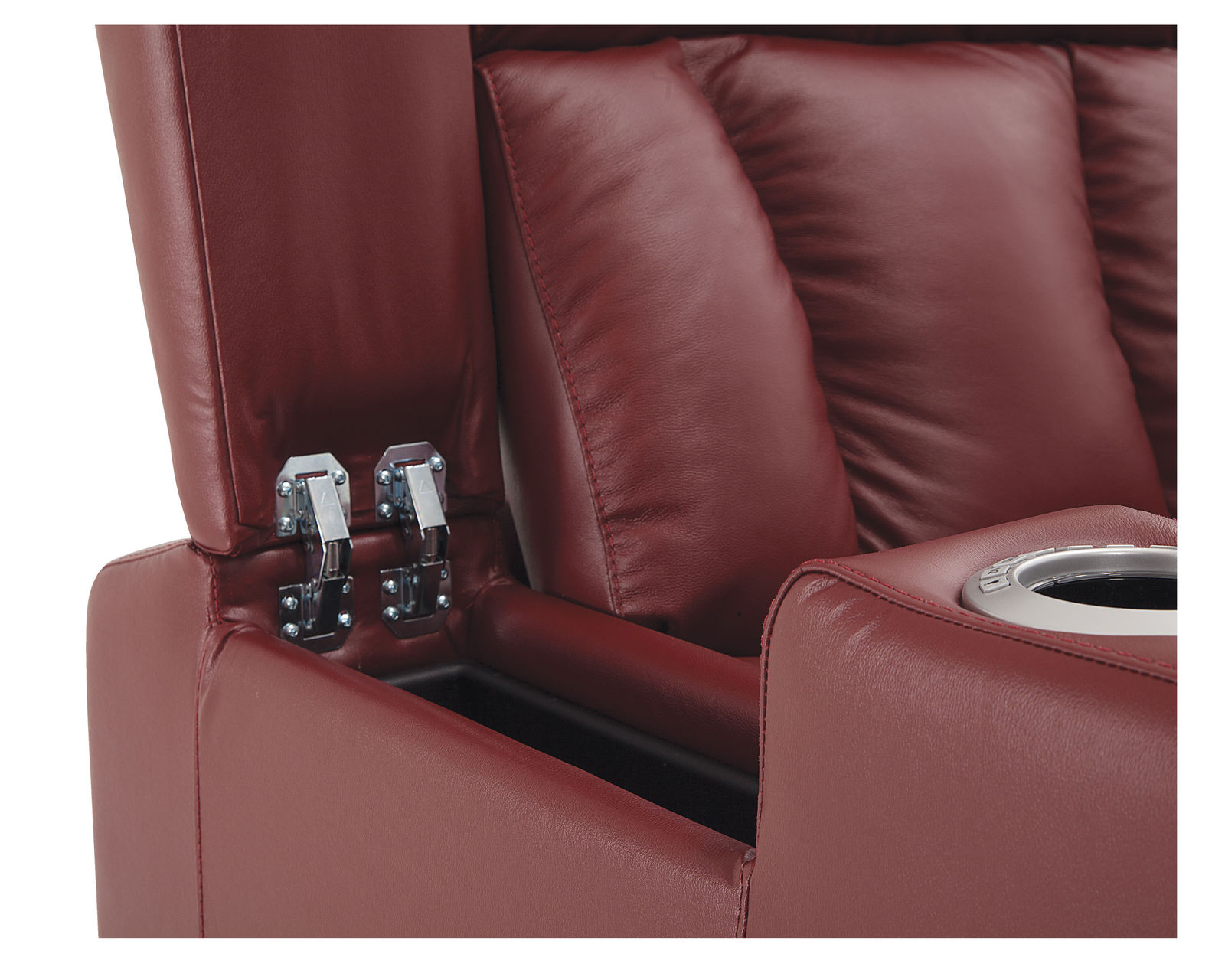 Paragon 41417 Power Reclining Home Theater Sectional (+200 colors) - Reclining arms features storage