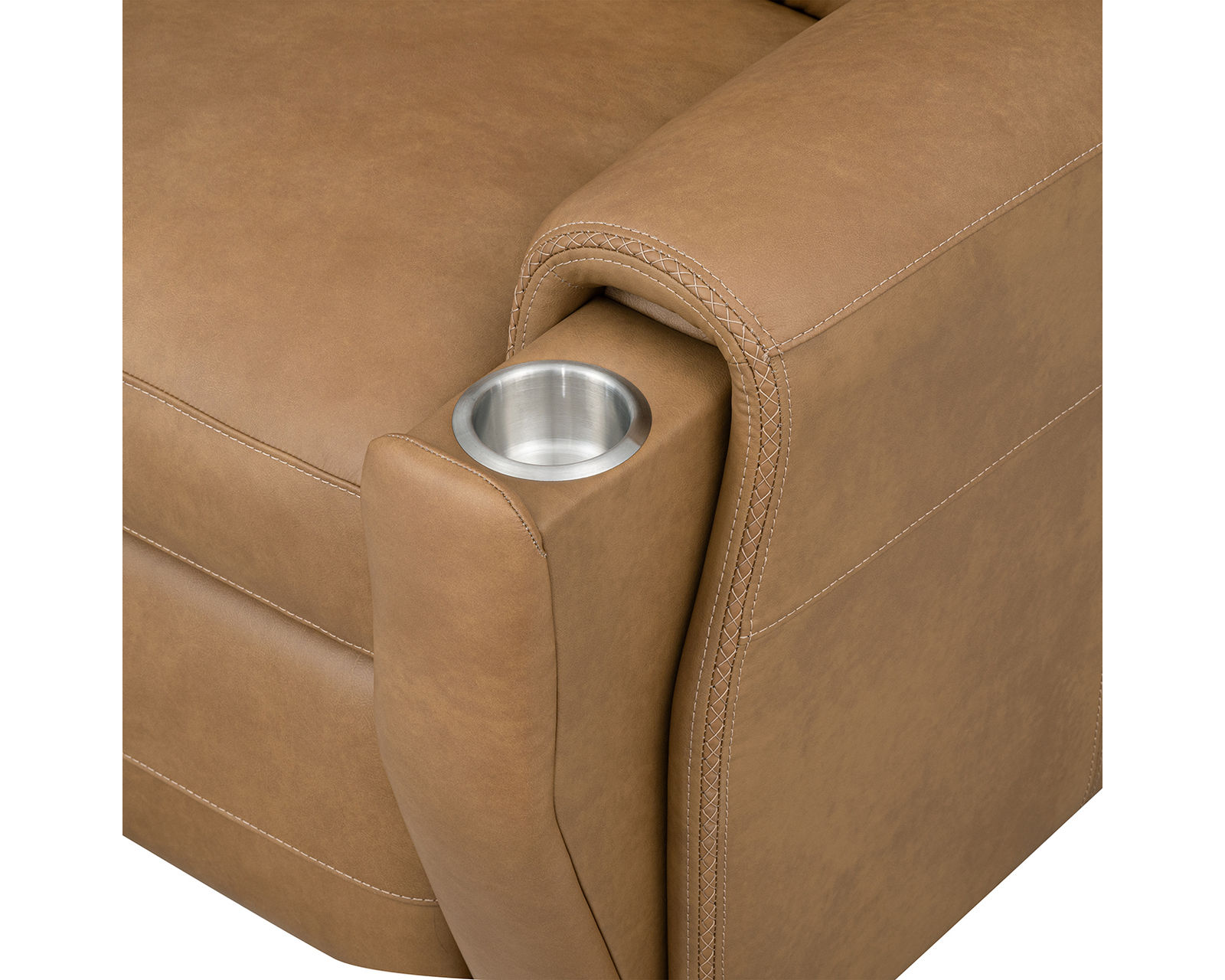Felix 1536 Leather Zero Gravity Triple Power Reclining Console Loveseat with Heat and Massage (2 colors) in stock - Hidden metal cupholders in the arms