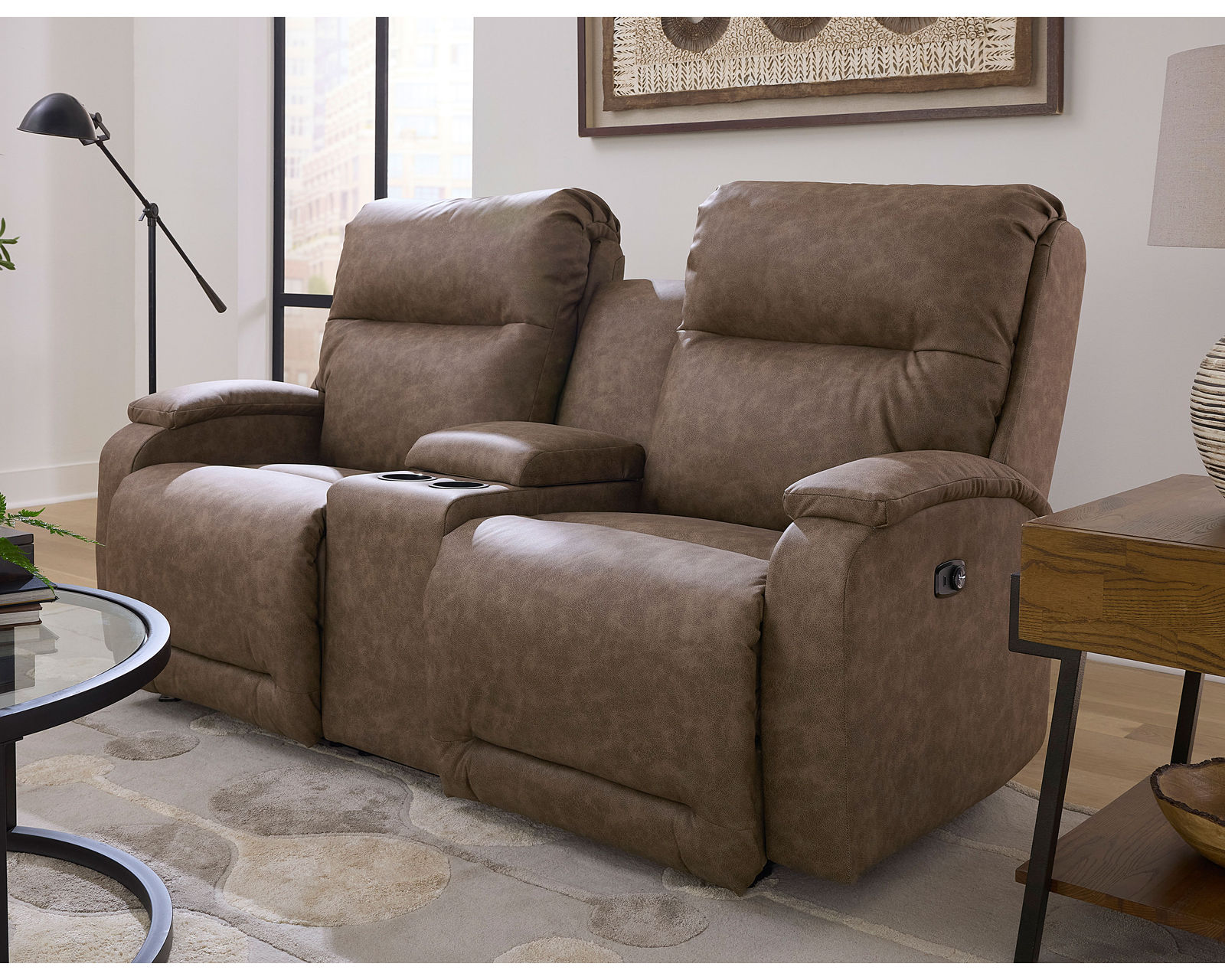 Maverly 88" Reclining Sofa (+130 fabrics) - Maverly 76" Console Reclining Loveseat