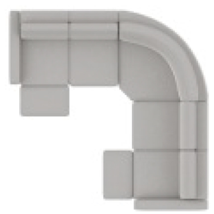 Layout A: Three Piece Reclining Sectional (2 recliners) 99" x 99"