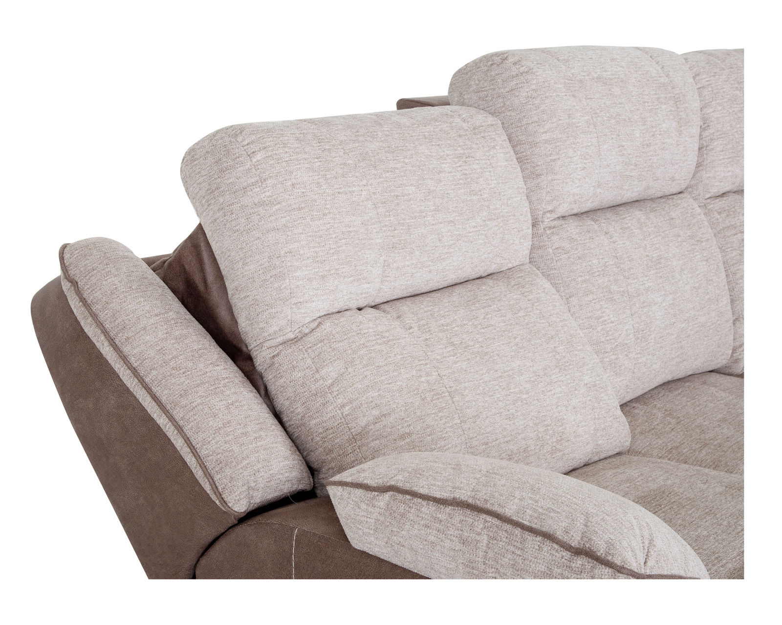 Broderick Two Tone 90" Power Reclining Sofa  - Includes power recliner with power adjustable headrests