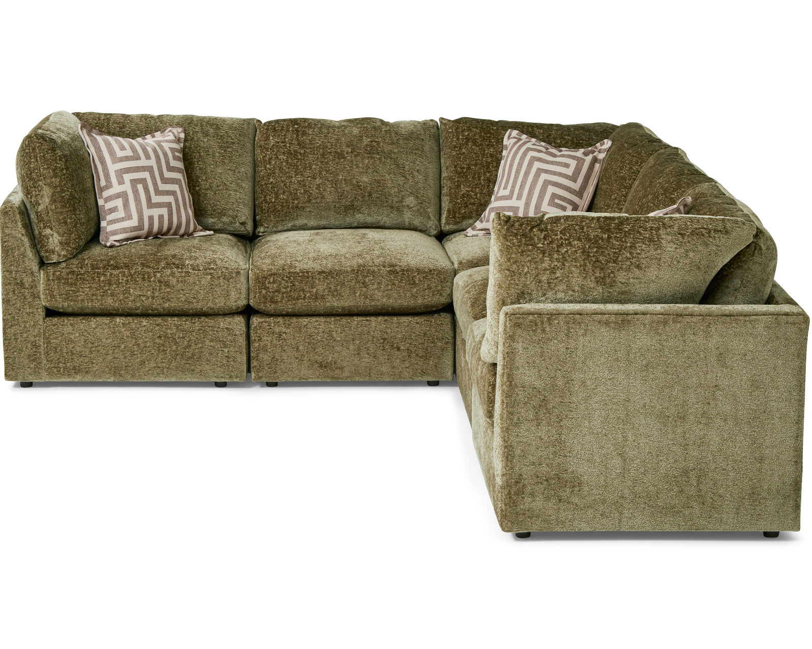 Jelsea Modular Sectional (+100 fabrics) - Layout F: Five Piece Sectional 99.5" x 99.5"
