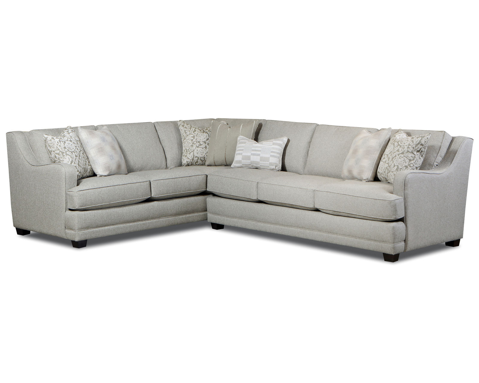 Missionary Raffia Two Piece Sectional  7000 (includes pillows) performance fabric - 124" x 96" - (b) Missionary Raffia Two Piece Sectional - 7000-31R