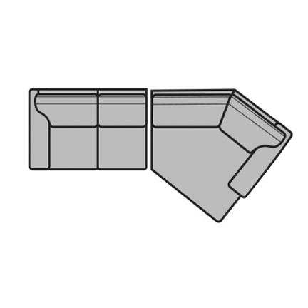 Layout K: Two Piece Sectional. 113" x 61"