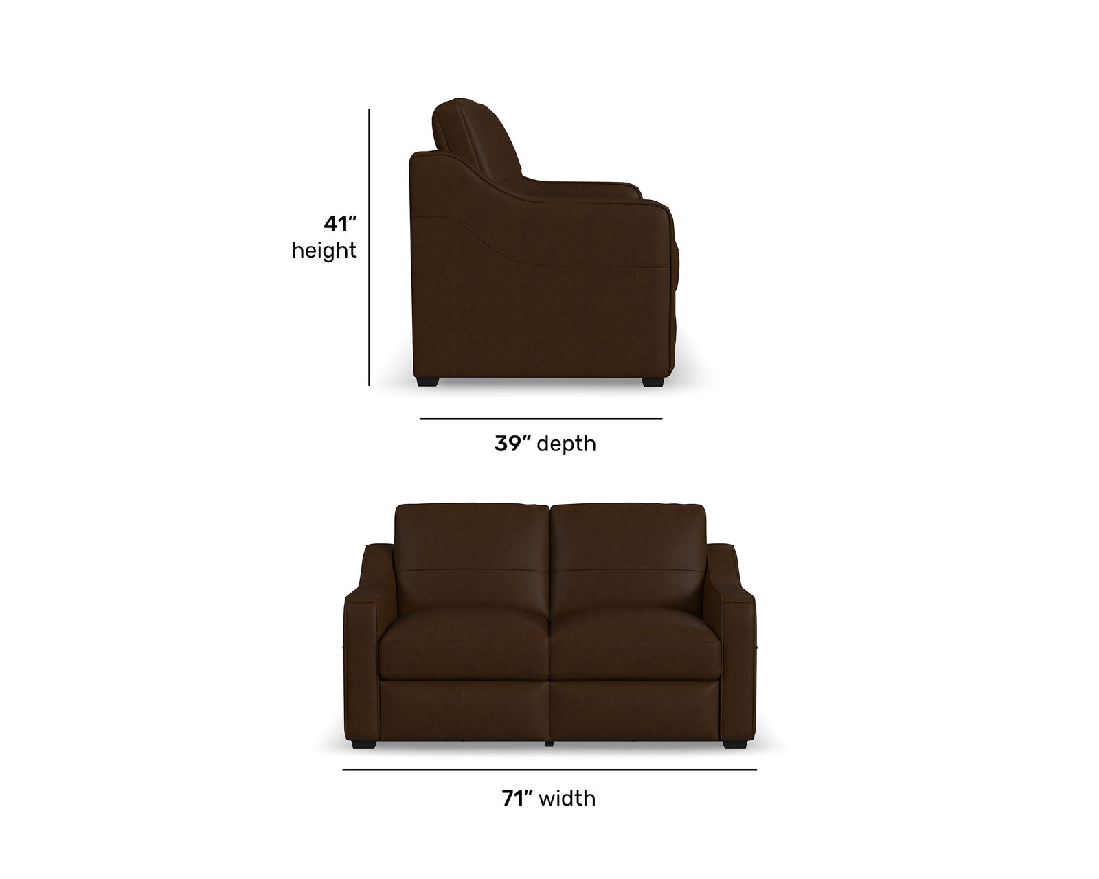 Hudson 98" Leather Sofa (2 leather colors) - Flexsteel — Comfort Without Compromise.