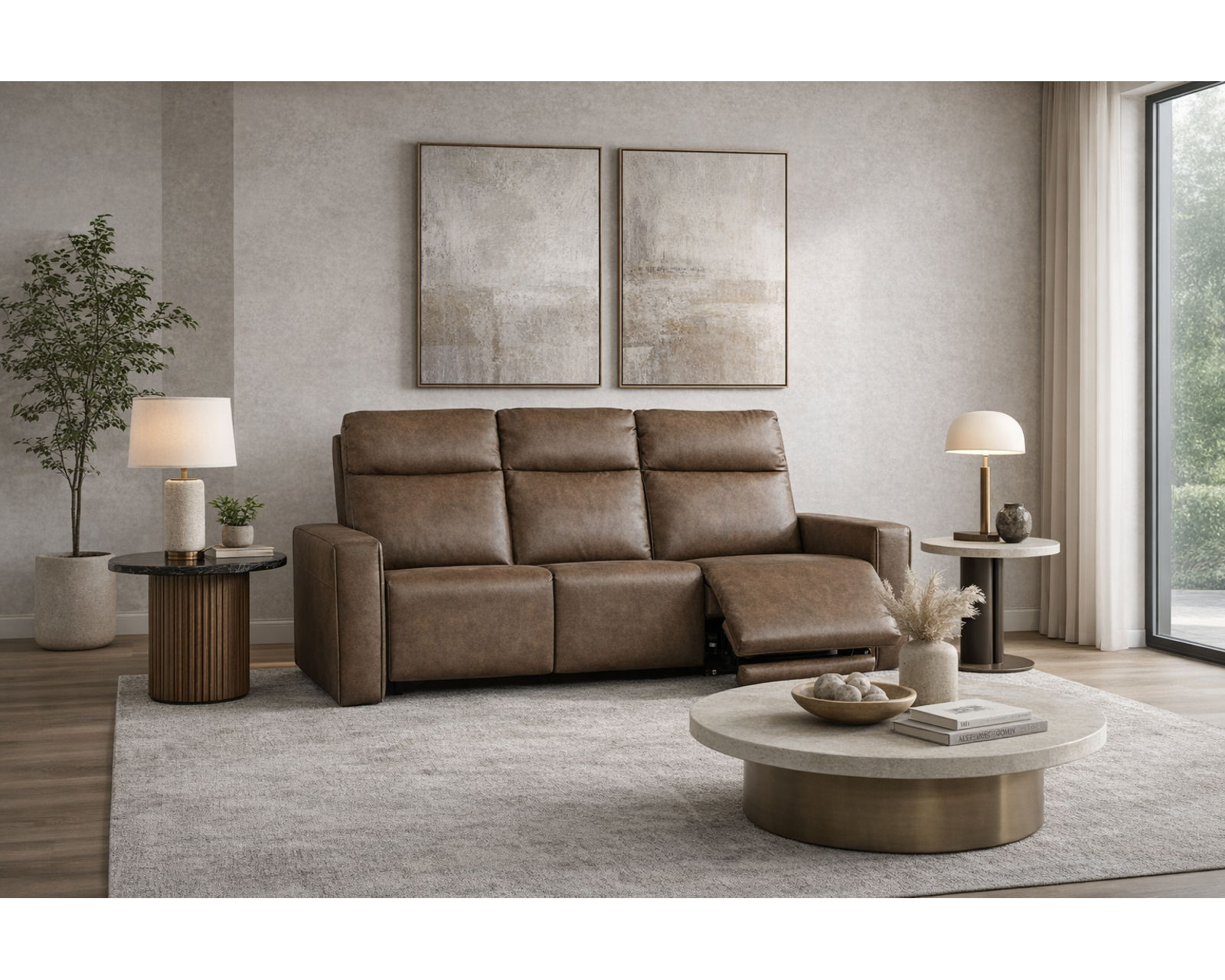 Faith Dual Power Reclining Sofa — Available in Standard & Wide Cushions, 140+ Leather Options, and 79", 83", or 111" Widths - Designed for Comfort. Built for Life. Priced for You.