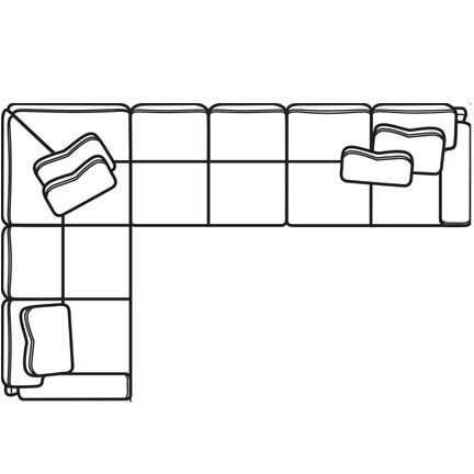 Layout M: Three Piece Sectional 98" x 152"