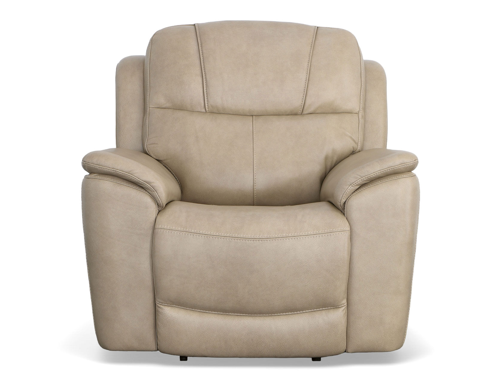 Crew Power Reclining Loveseat with Console, Power Headrests & Lumbar (Black leather) in stock - Also available in tan leather