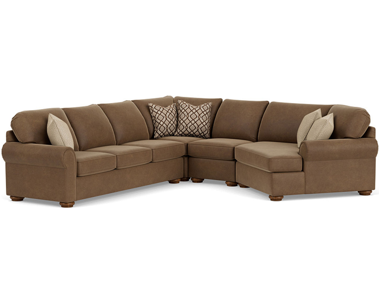 Preston 5538 Sectional (100+ fabrics) - Sectional Layout O:  Only the highest quality fabrics go on Flexsteel Furniture