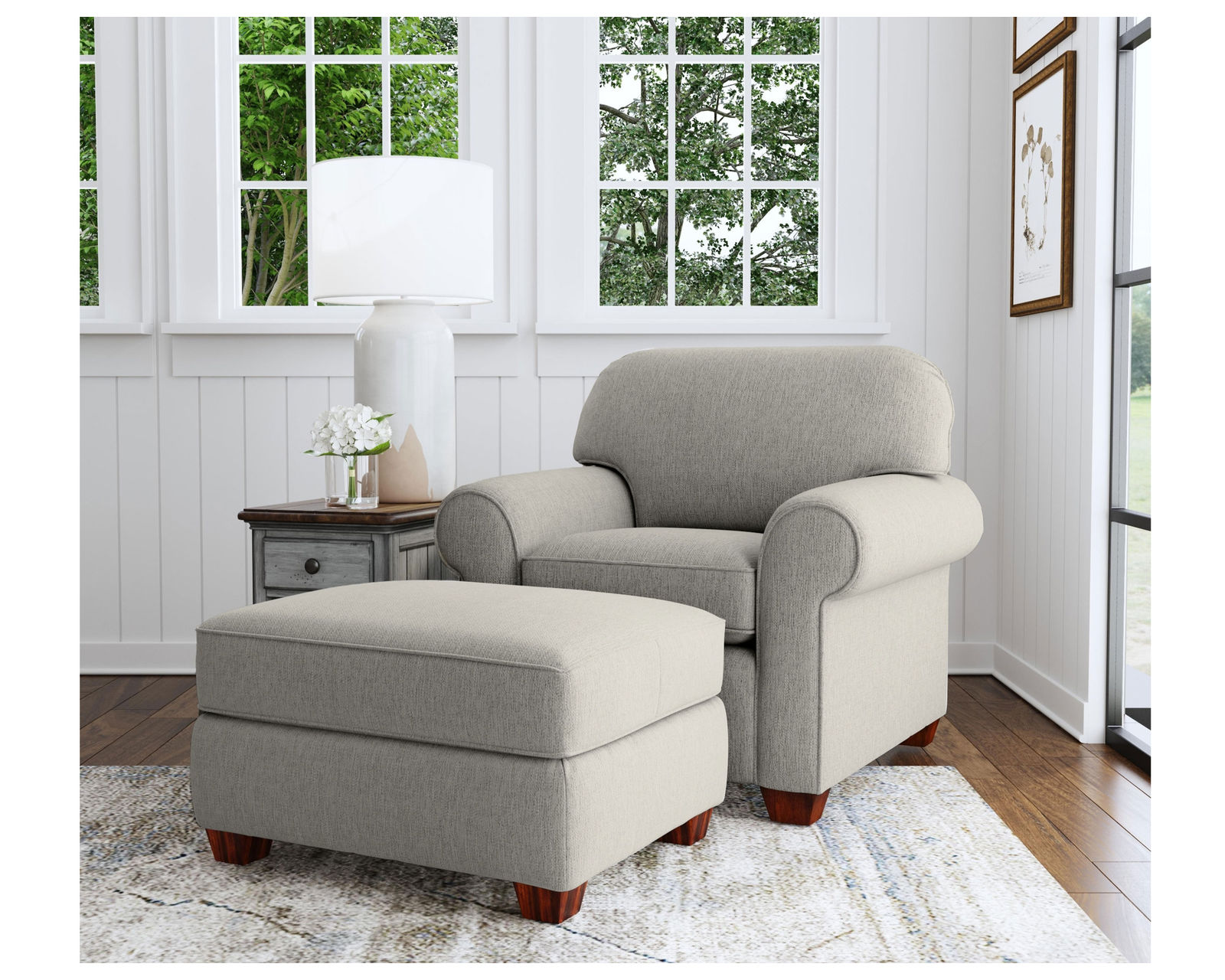 Thornton 5535 Chair (100+ fabrics) - Thornton Chair and Ottoman