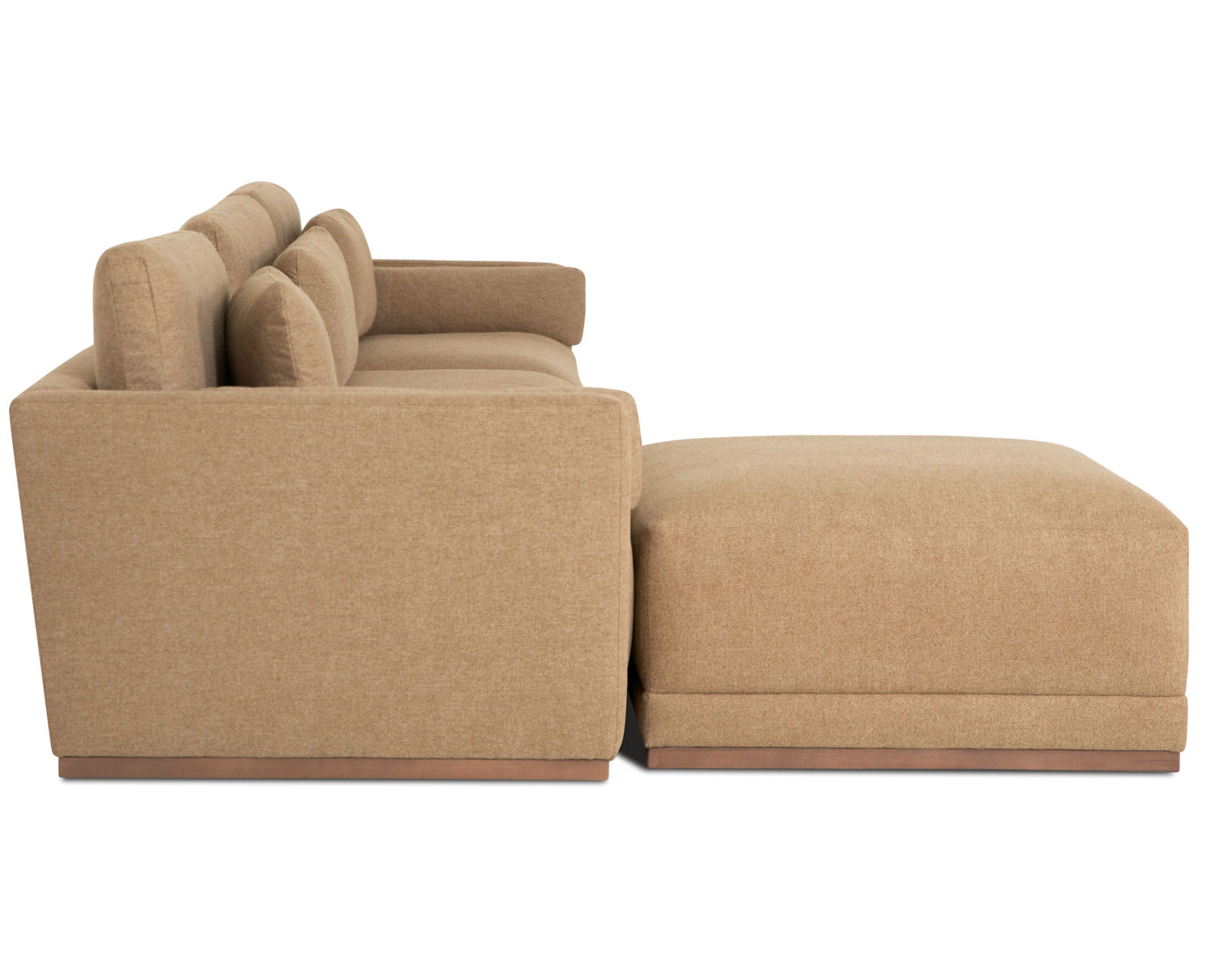 Shea 77646 Stationary Leather Sectional (100+ leathers) - Side View