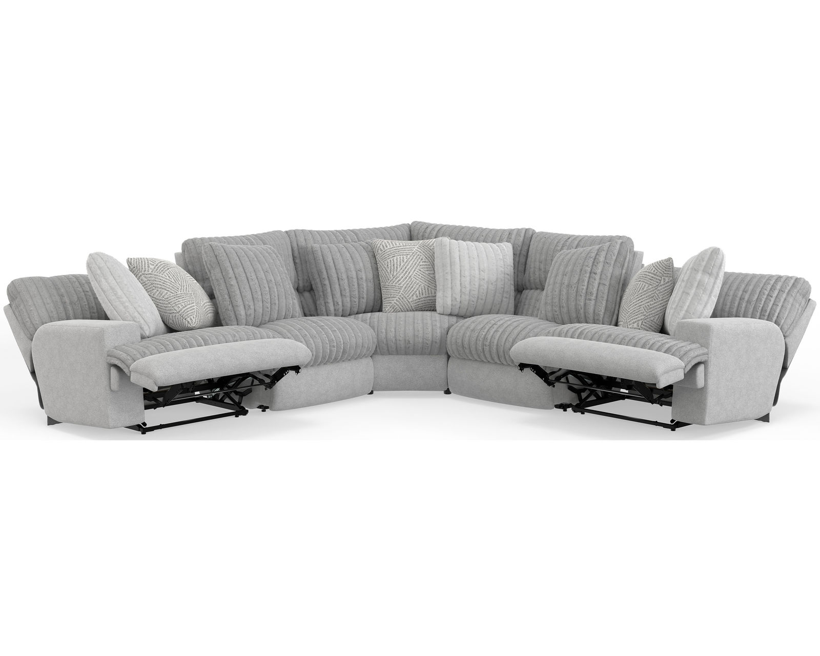 Abraxas Two Tone Modular Reclining Sectional (includes pillows)