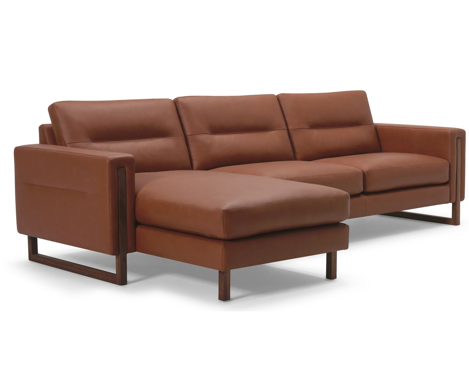 Brookes 77696 Chaise Sectional (+100 leathers) - Layout A: Two Piece Chaise Sectional 61" x 106"