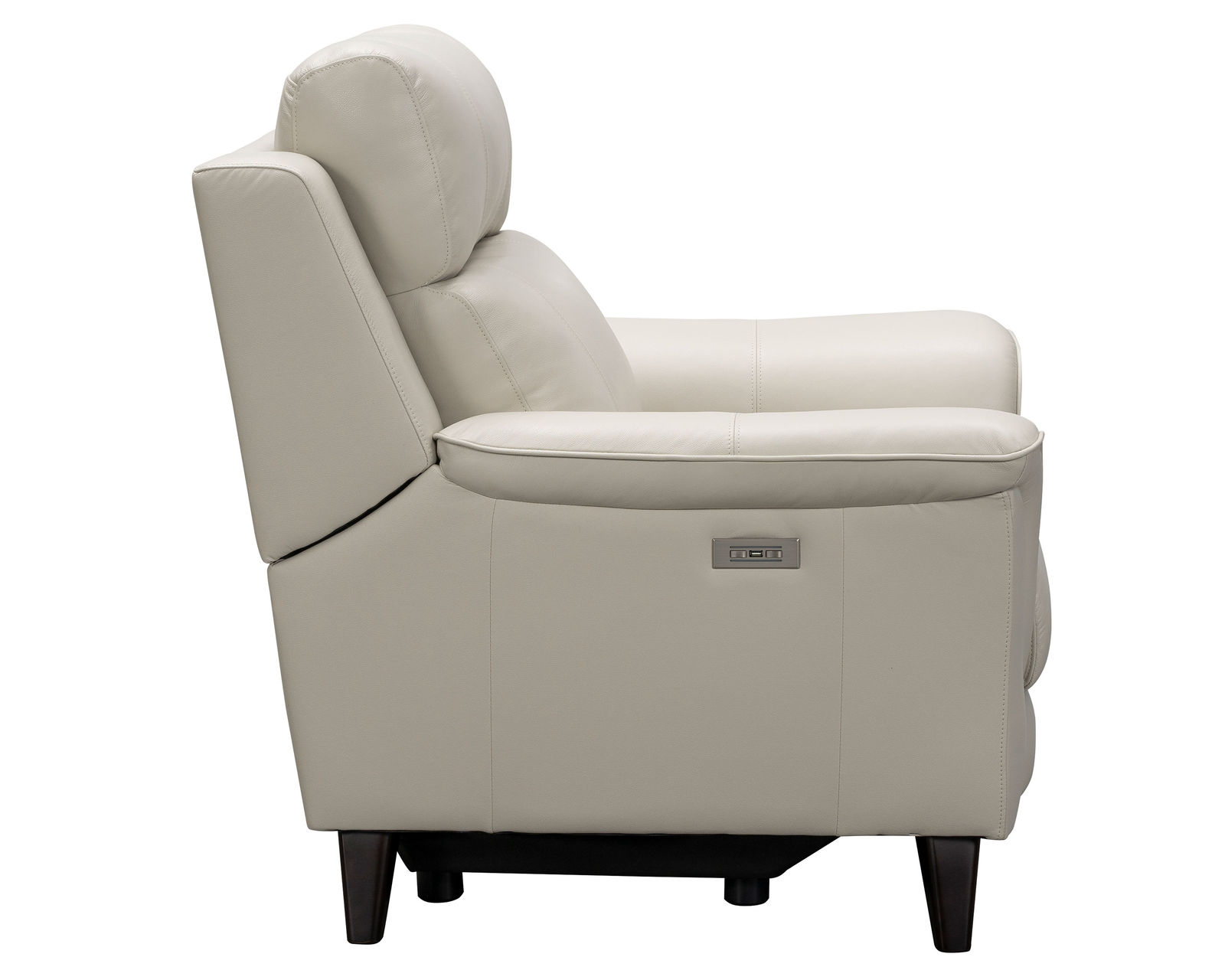 Kester Leather Power Headrest Power Recliner (Cream) In stock - All leather everywhere your body touches