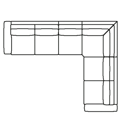 Layout E: Four Piece Sectional 137" x 109"