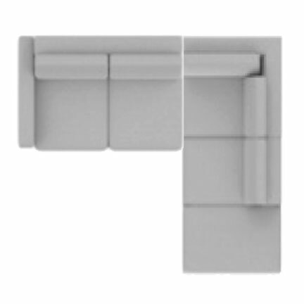 Layout A: Two Piece Sectional 91" x 101"