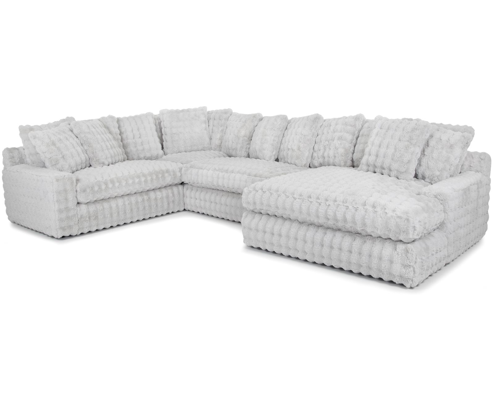Angel 878 Modular Sectional (A Little Piece of Heaven — Oversized Comfort Made for Serious Lounging) 2 colors - Layout F: Four Piece Sectional 102.5" x 154" x 43.5"