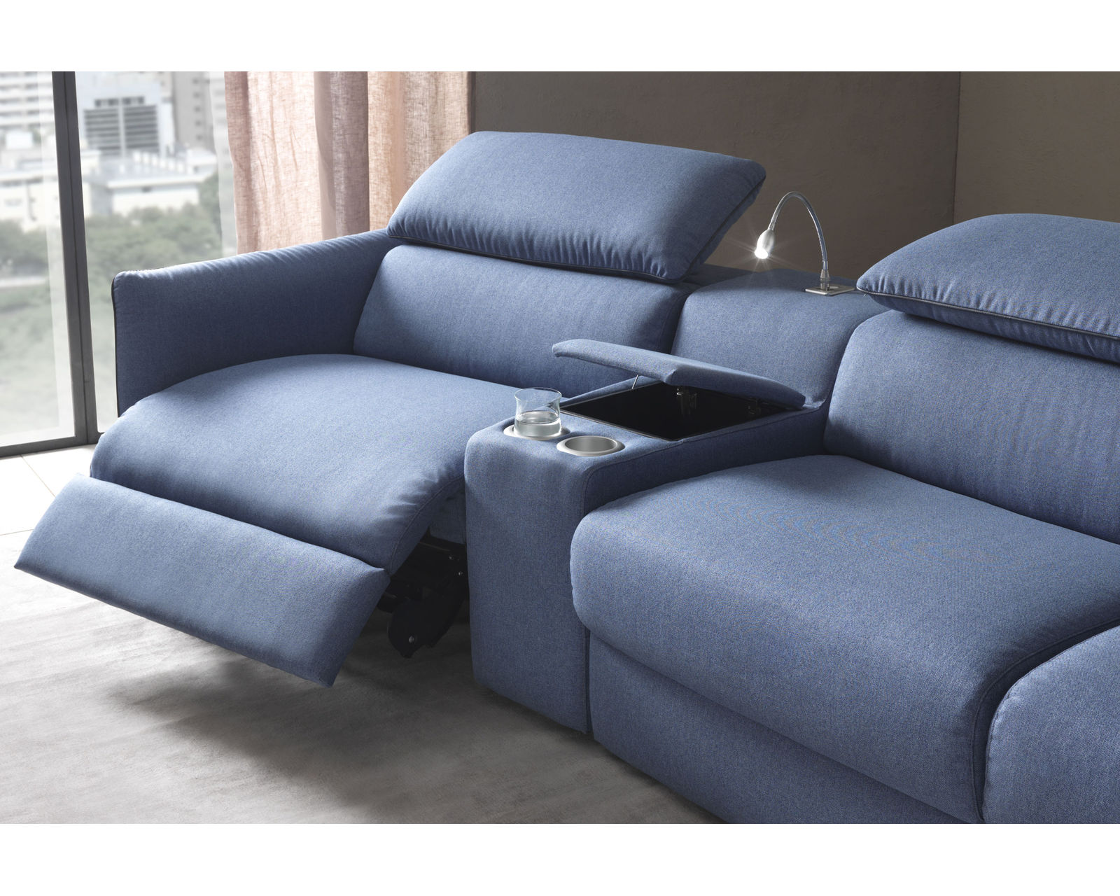 Meraviglia B995 Leather Reclining Sleeper Sectional (+25 leathers)