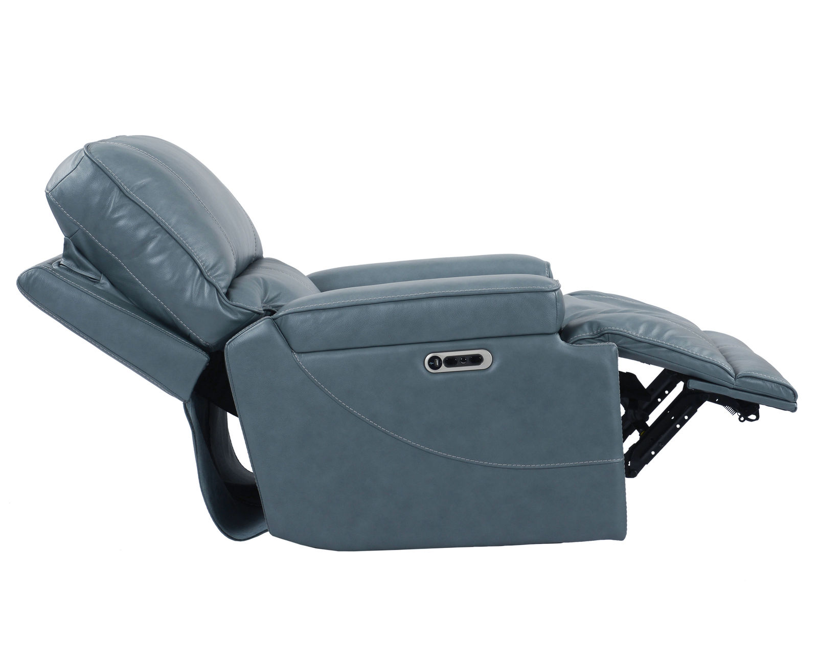 Whitman FreeMotion Cordless Power Headrest Power Recliner (Battery Operated) Azure (In stock - Fast shipping) - 100% Genuine Top Grain Leather Everywhere Your Body Touches