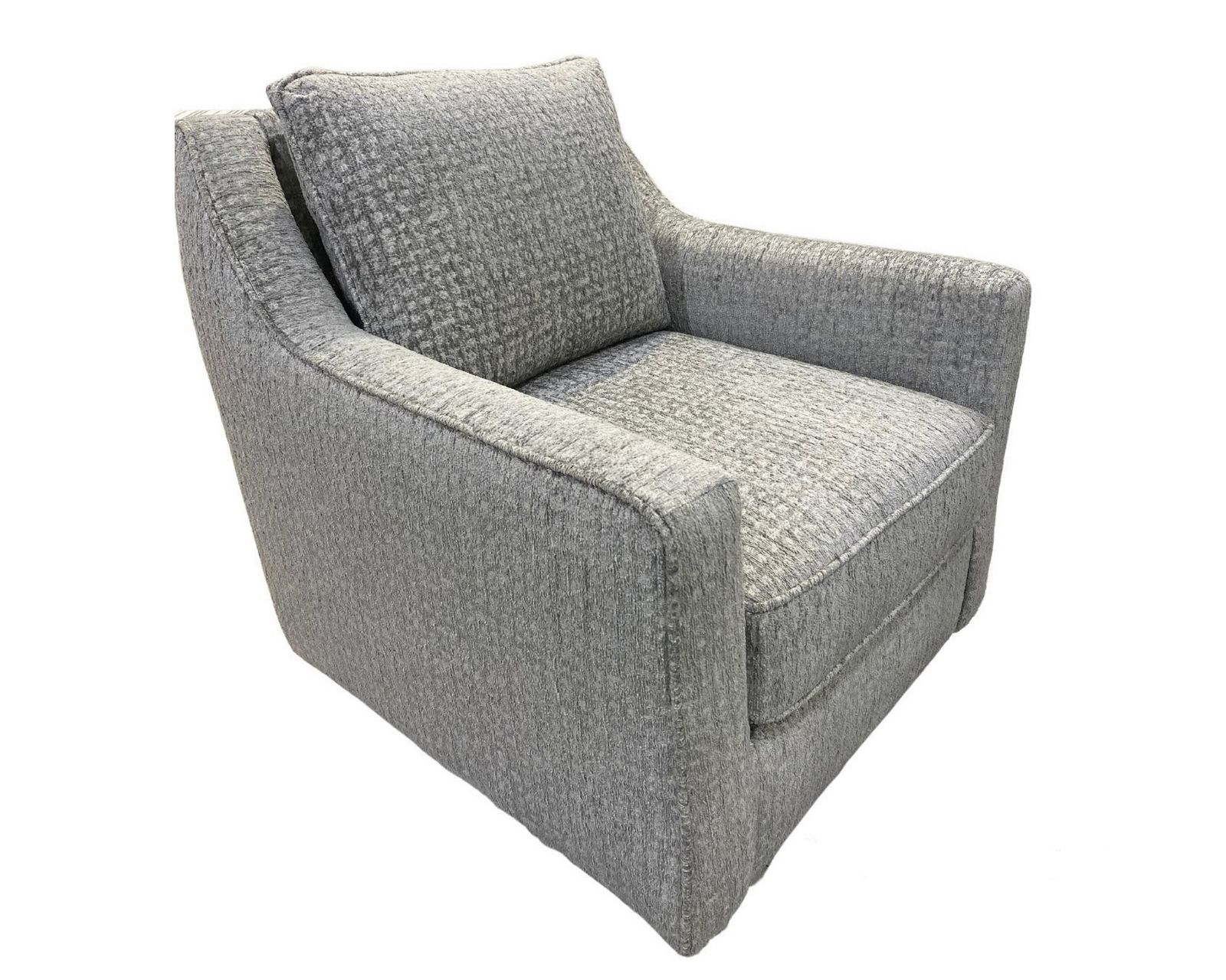 Elise Ink Three Piece Sectional  - 106" x 106" (includes pillows) - Newton Spray Swivel Glider