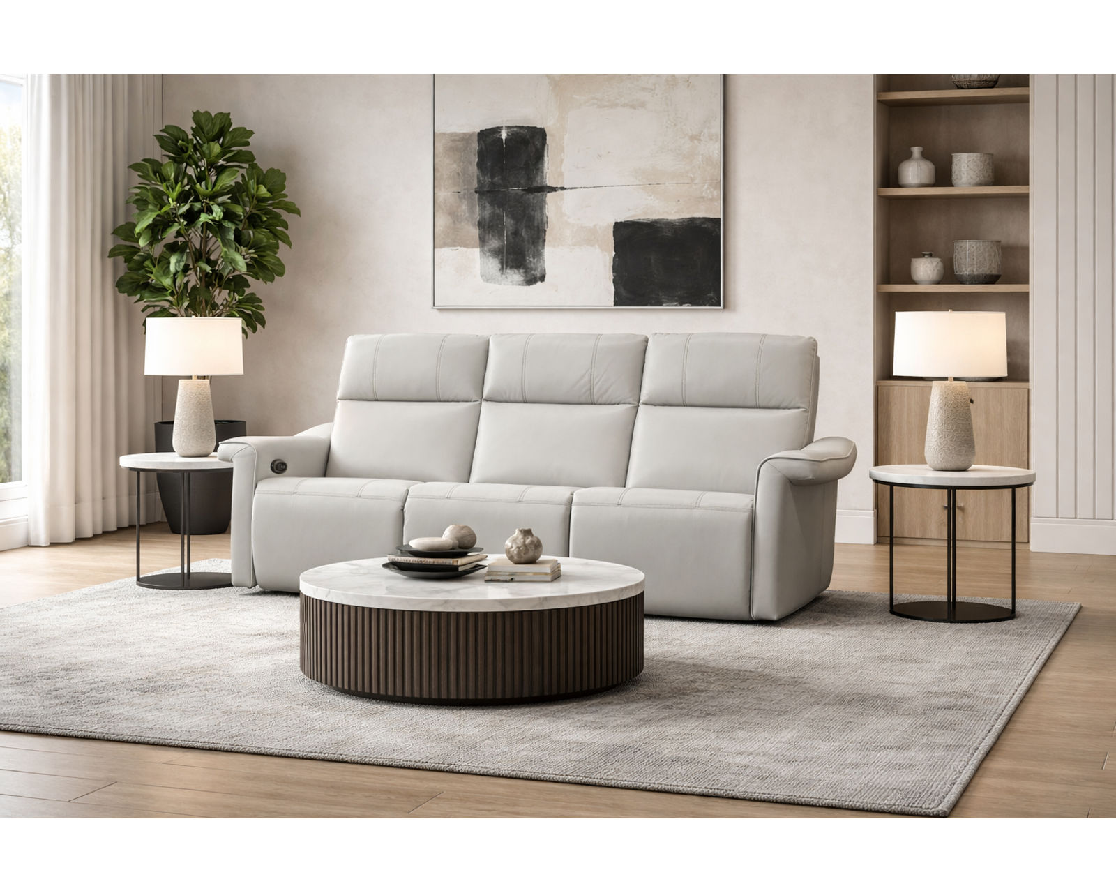 Finn Dual Power Reclining Sofa — Available in Standard & Wide Cushions, 140+ Leather Options, and 82", 85", or 114" Widths - Luxury Comfort, Custom Made for You—Without the Luxury Price