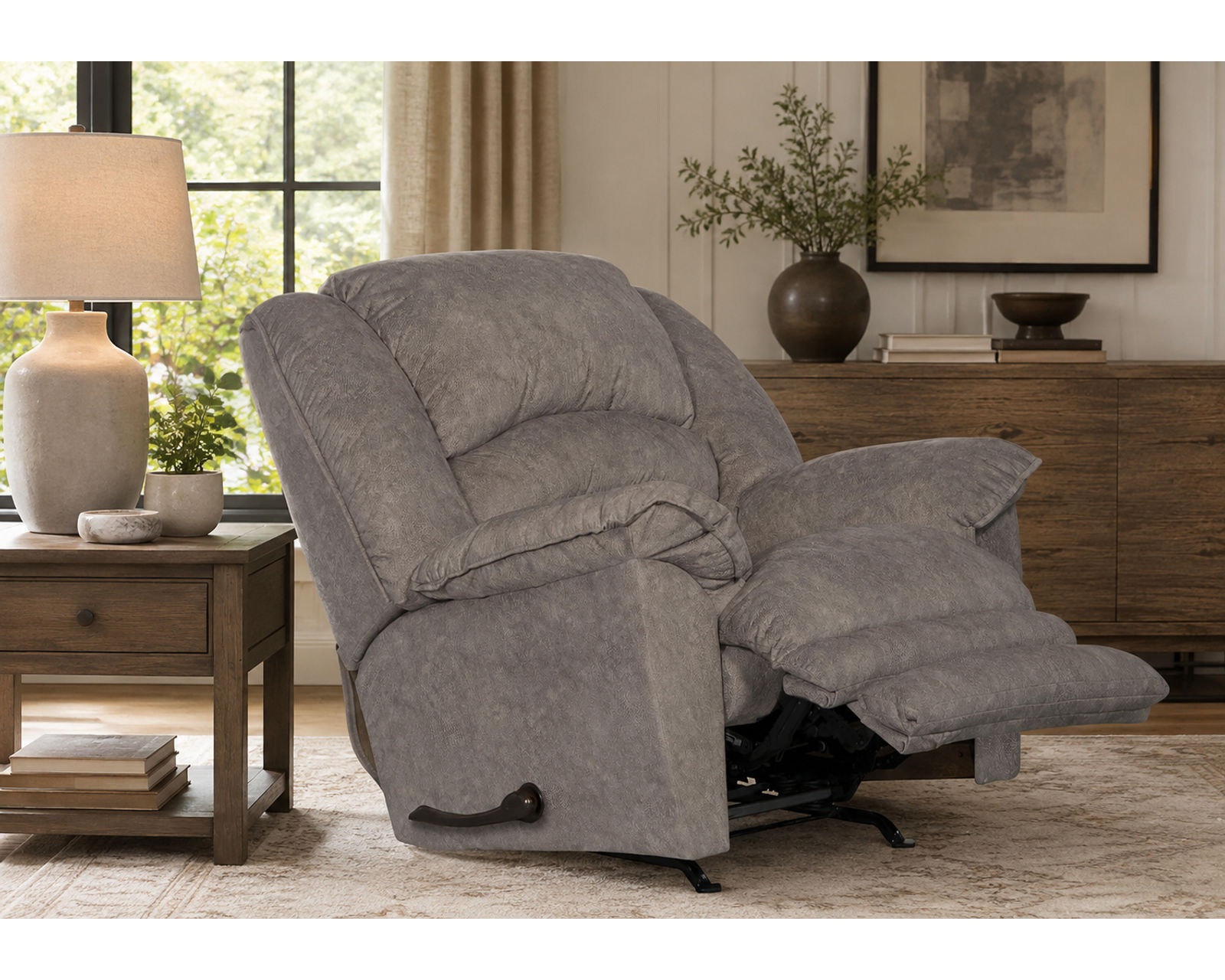  Rialto Chaise Rocker Recliner or Power Lay Flat Recliner Extended Leg Support (2 colors) - The Ultimate Seat for Everyday Relaxation.