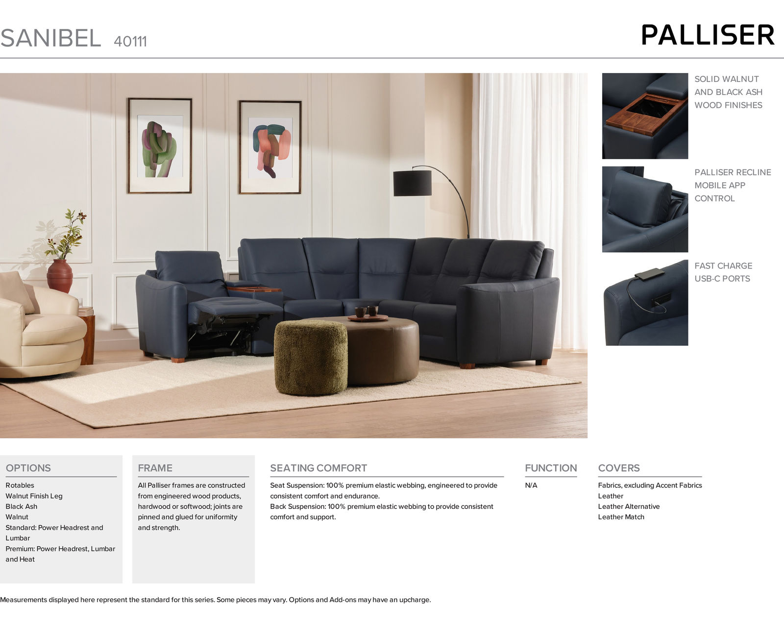 Sanibel 40111 Sofa (81") +100 leathers