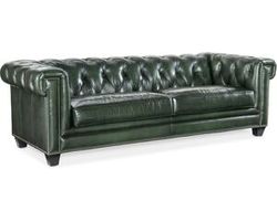 Charleston 96" Tufted Leather Sofa (In stock)