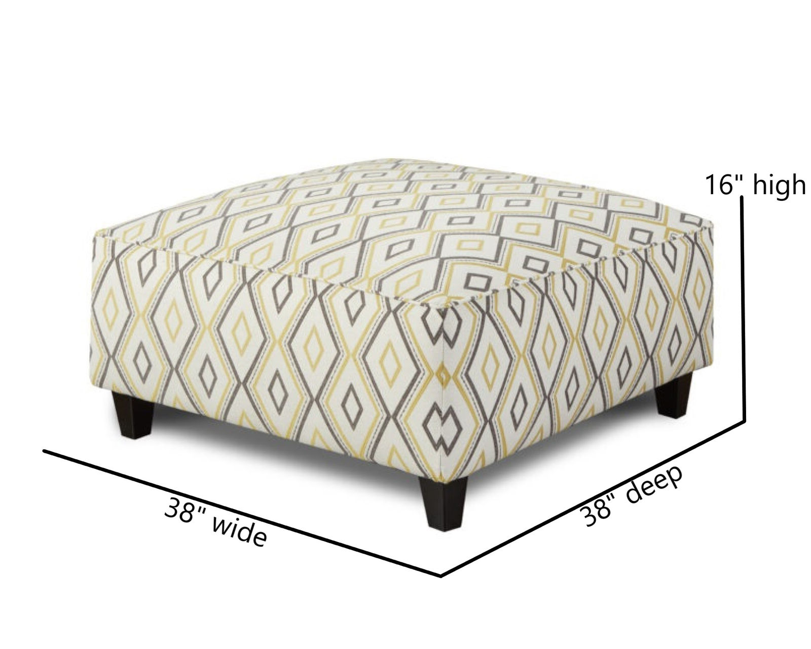 Maxwell Gray Dijon 85" Sofa 2600 (includes pillows) - Doozie Dijon 38" Square Cocktail Ottoman