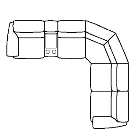 Layout F: Six Piece Sectional 132" x 120"