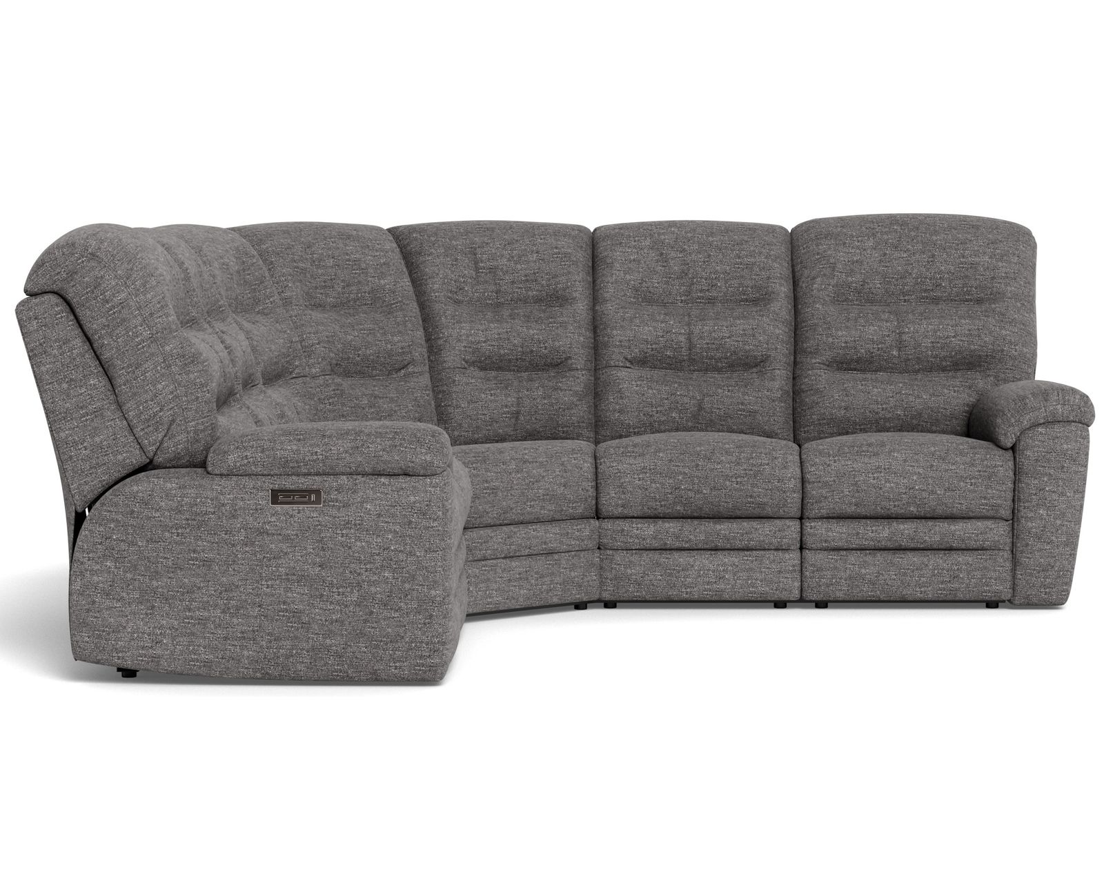 Keiran Power Headrest Power Reclining Sectional (+200 colors) - Layout A: Five Piece Reclining Sectional 110" x 110" (2 recliners)