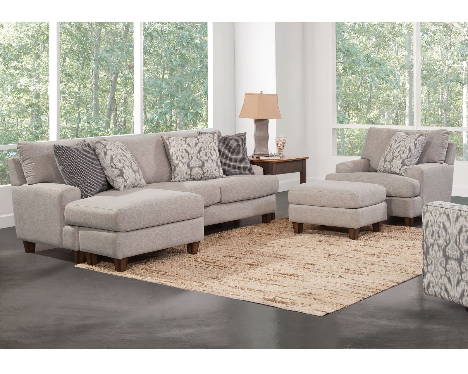 Kimber 95" Sofa with Reversible Chaise Ottoman (Includes pillows) - Take an Extra 25% Off the Kimber Sofa Chaise